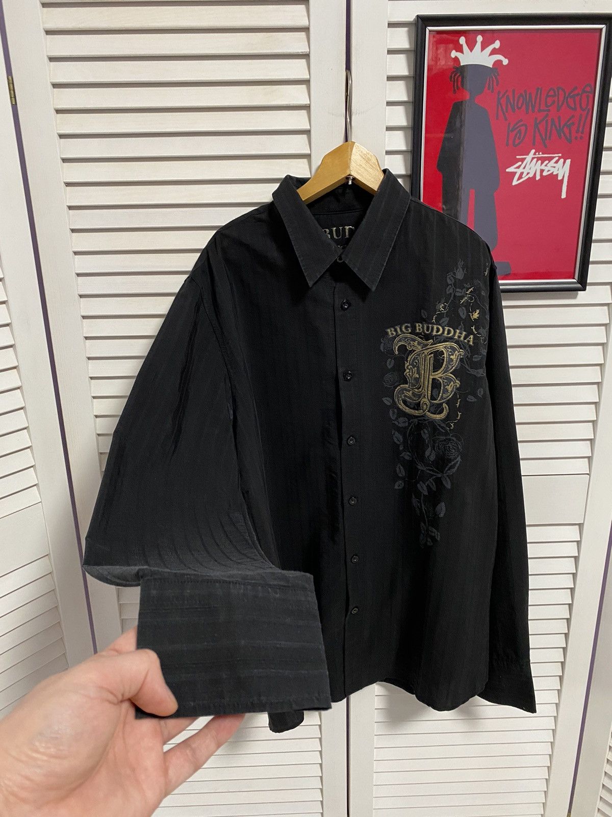 Buddha to Buddha Vintage Shirt Button Up Big Buddha Striped Avant Garde Style Size US M / EU 48-50 / 2 - 5 Thumbnail