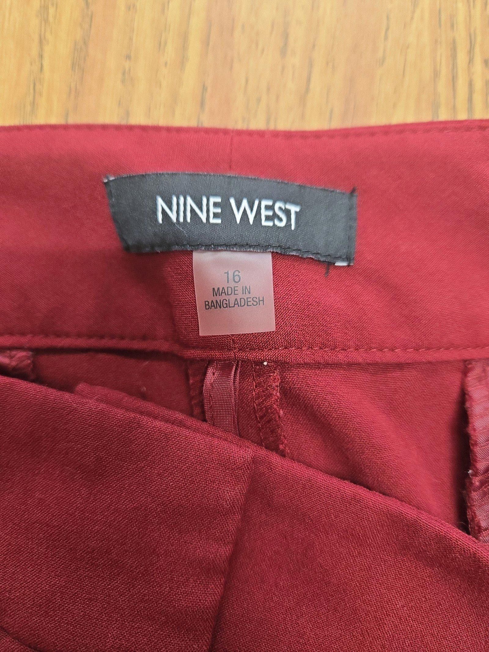 Nine West Women's maroon dress pants size 16 Size 40" / US 18 - 3 Thumbnail