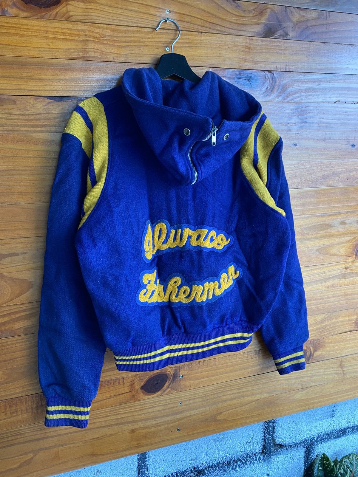 Vintage Vintage Nelson’s Varsity Jacket “Alicia” Blue Yellow Wool Size US S / EU 44-46 / 1 - 15 Thumbnail