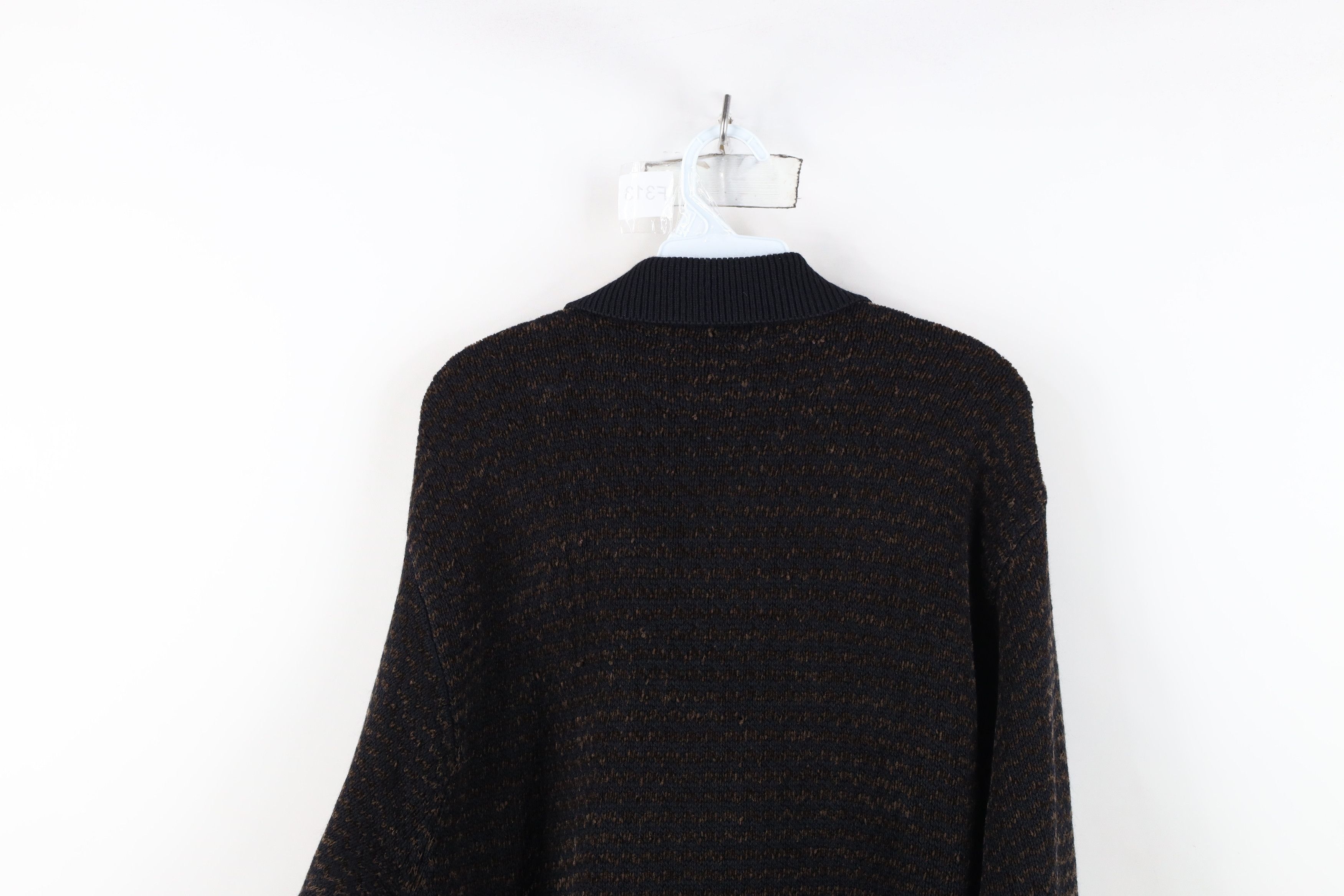Vintage Vintage 90s Streetwear Fleece Knit Half Zip Collared Sweater Size US L / EU 52-54 / 3 - 14 Thumbnail