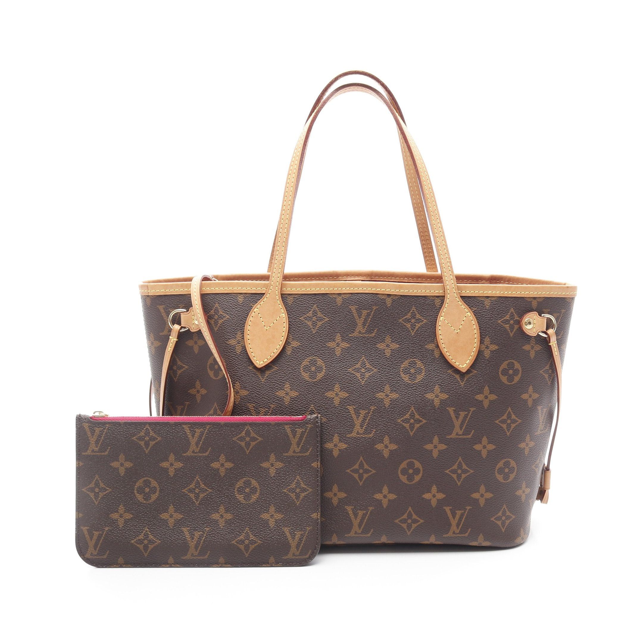 Louis Vuitton Neverfull Pm Monogram Pivoine Handbag Tote Bag Leather Brown