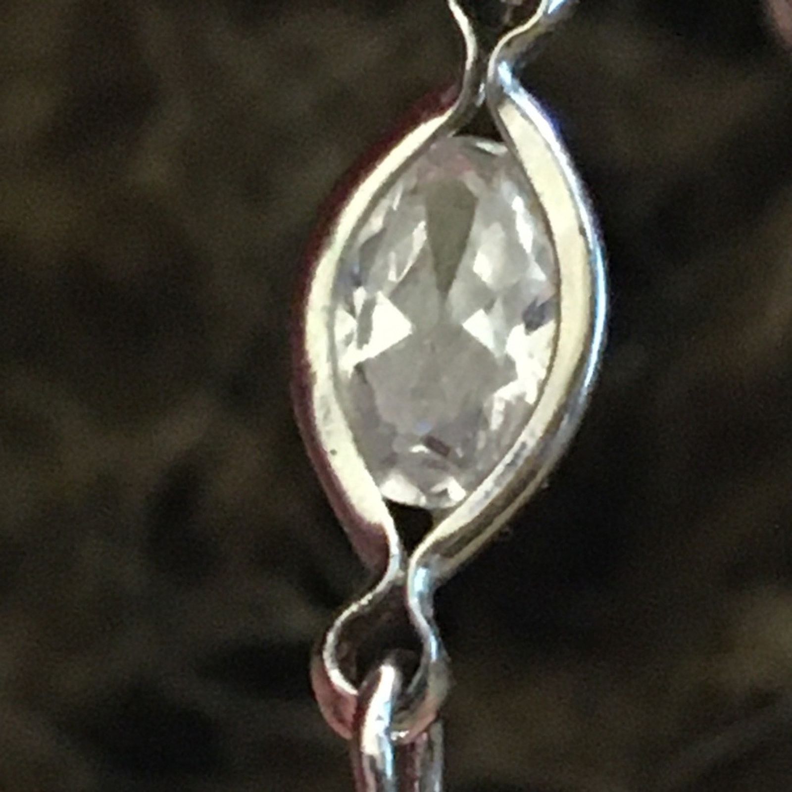 Jewelry Oval pavilion cut cz 925 sterling silver bracelet Size ONE SIZE - 8 Thumbnail