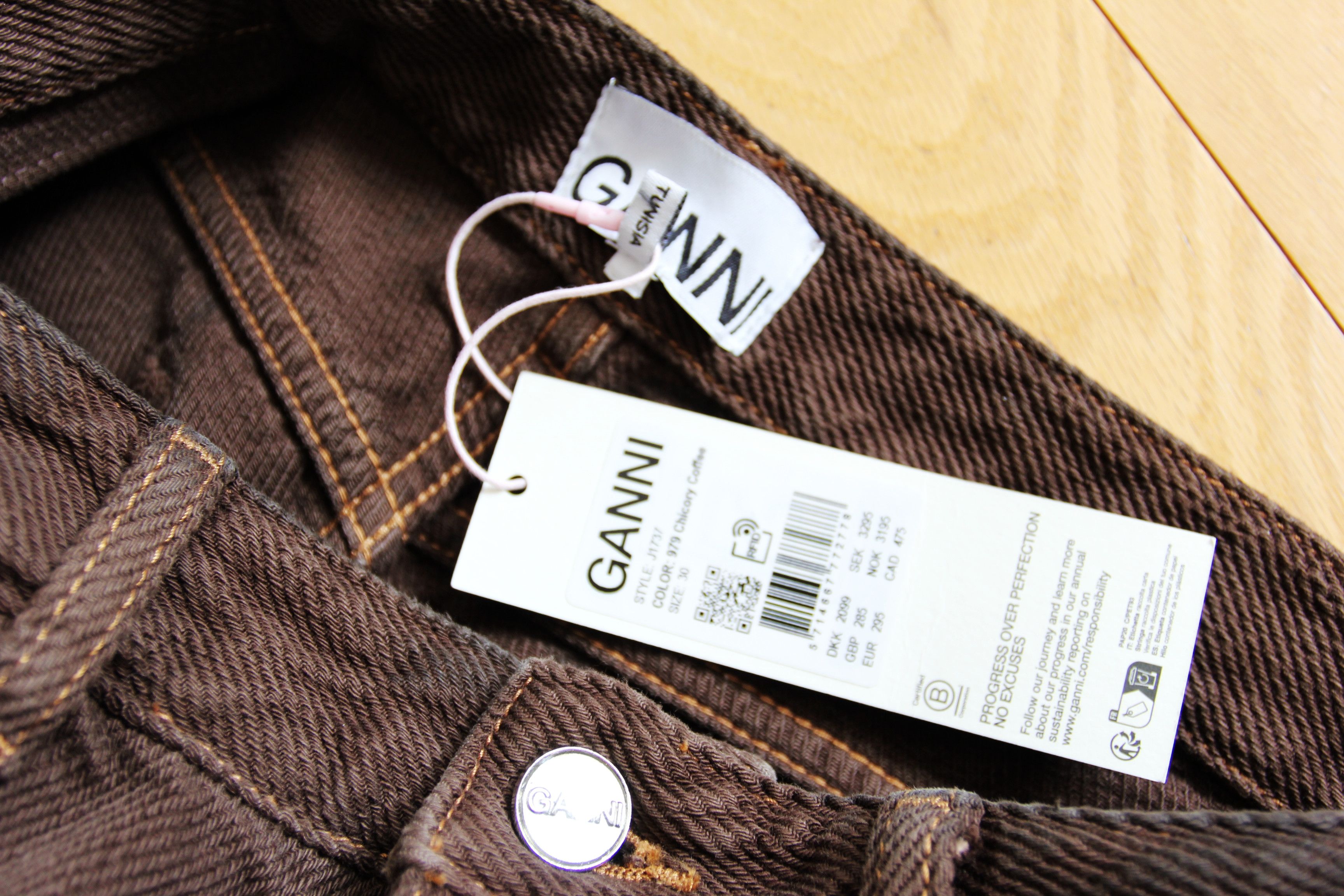 Ganni BNWT AW25 GANNI WIDE LEG DENIM JEANS 30 Size 30" / US 8 / IT 44 - 8 Thumbnail