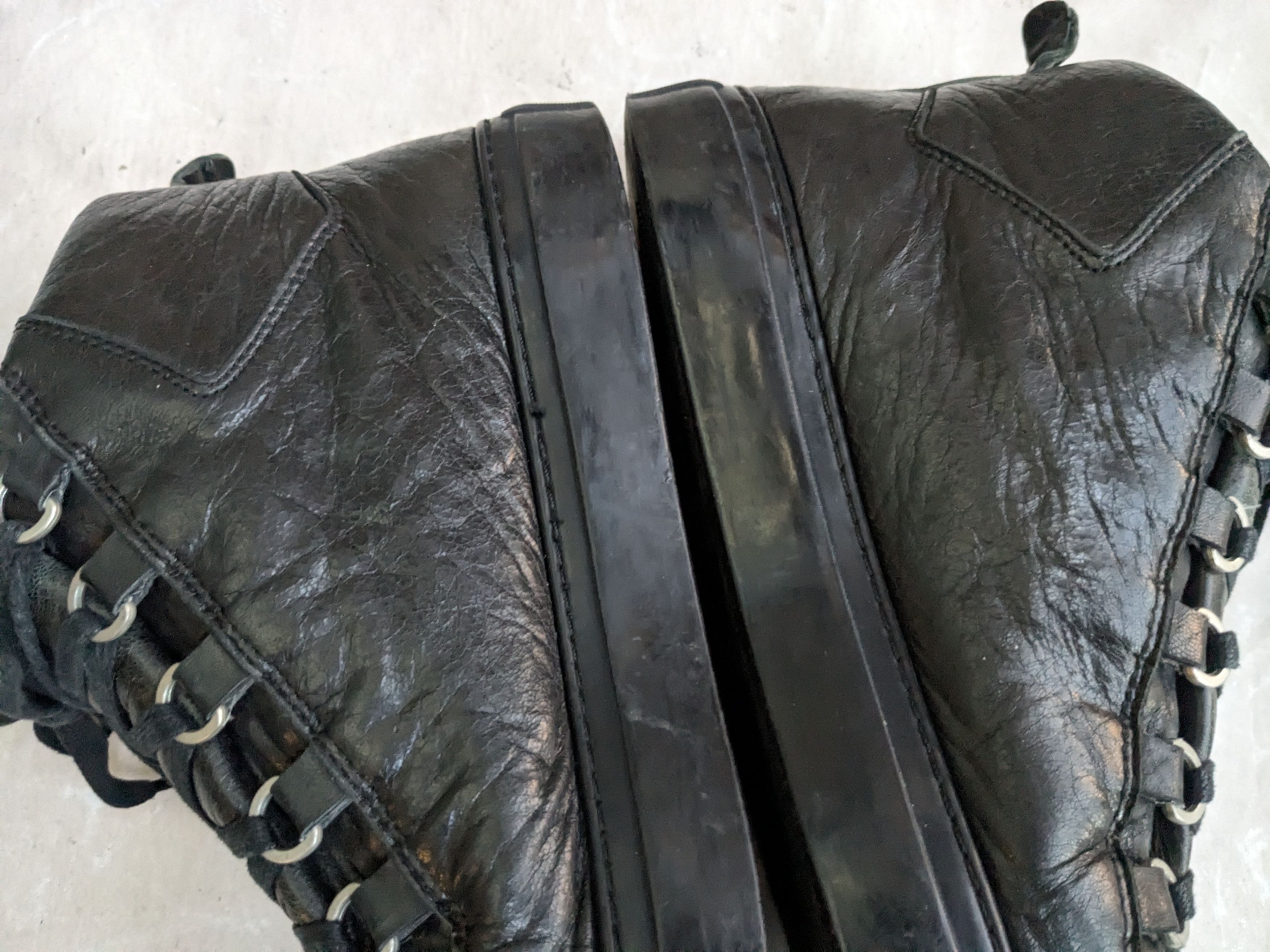 Balenciaga Balenciaga Arena Black 9 Leather High Tops Sneakers Size US 9 / EU 42 - 11 Thumbnail