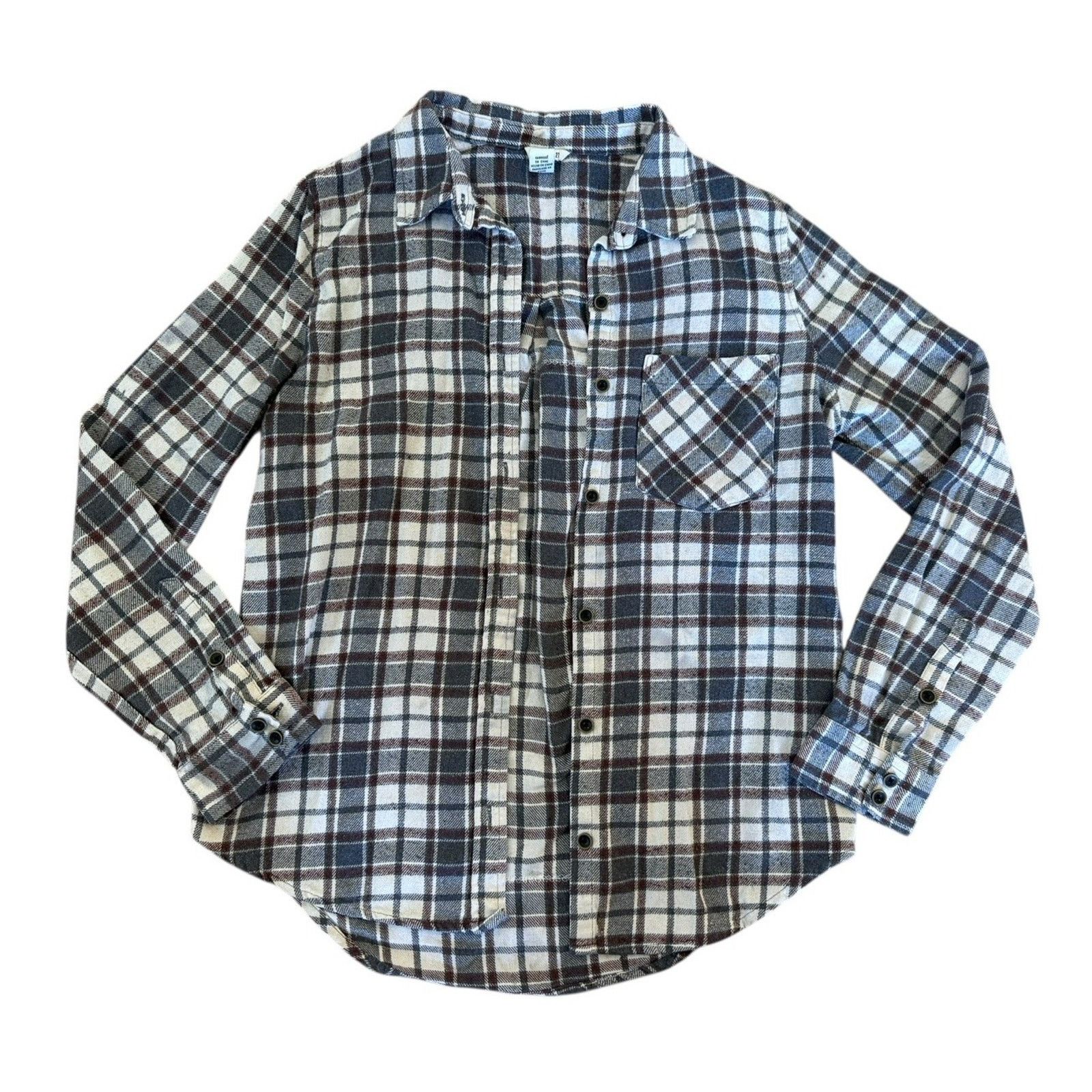 Forever 21 NIRVANA Kurt Cobain Upcycled Retro Vintage Plaid Flannel M Size M / US 6-8 / IT 42-44 - 4 Thumbnail