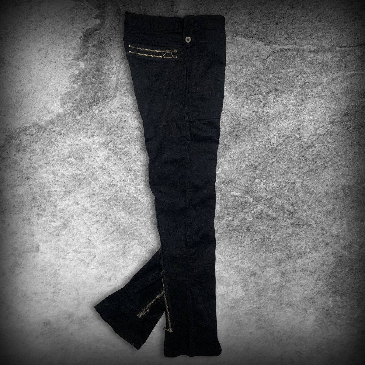 Japanese Brand IDEA Tokyo Zip Detail Biker Style Pants Size US 31 - 10 Thumbnail