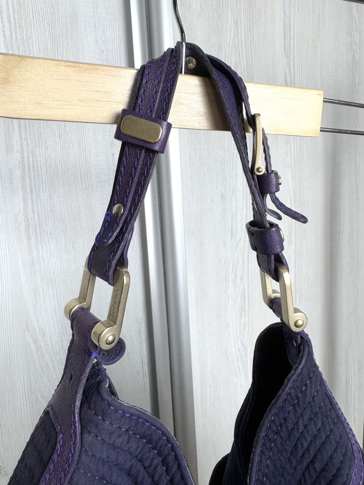 Versace Versace Made in Italy Suede leather hobo handle shoulder bag Size ONE SIZE - 8 Thumbnail