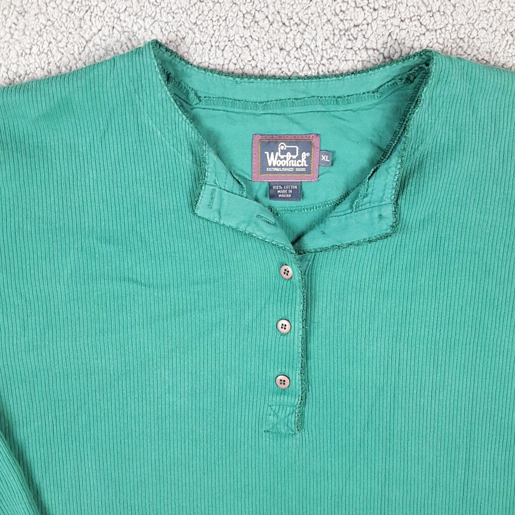 Vintage Vintage Woolrich Women's Polo Shirt XL Green 90s Casual Athletic Outdoor Golf Tennis Preppy Size XL / US 12-14 / IT 48-50 - 2 Thumbnail