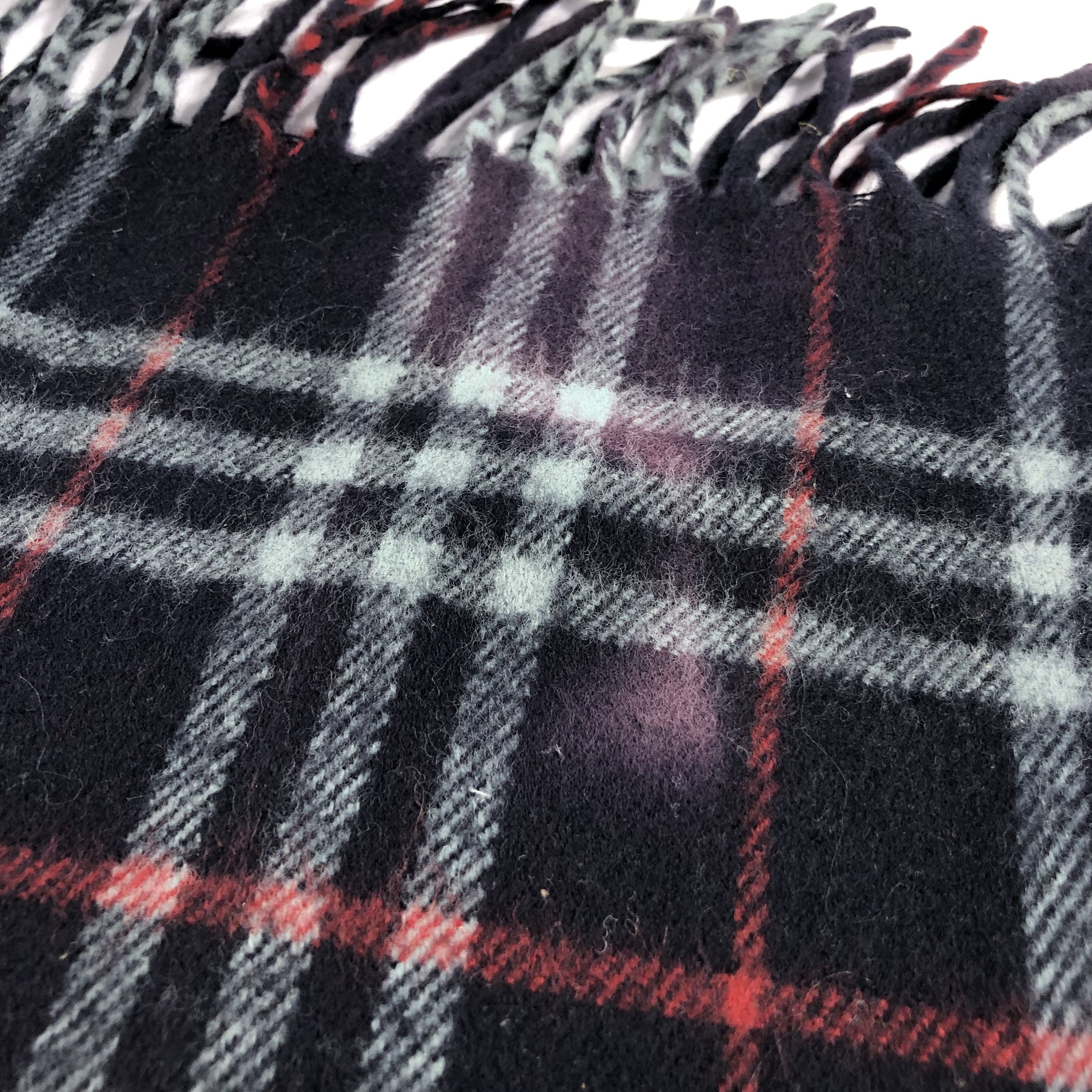 Burberry Burberrys Nova Check Blue Wool Scarf Muffler V996 Size ONE SIZE - 11 Thumbnail