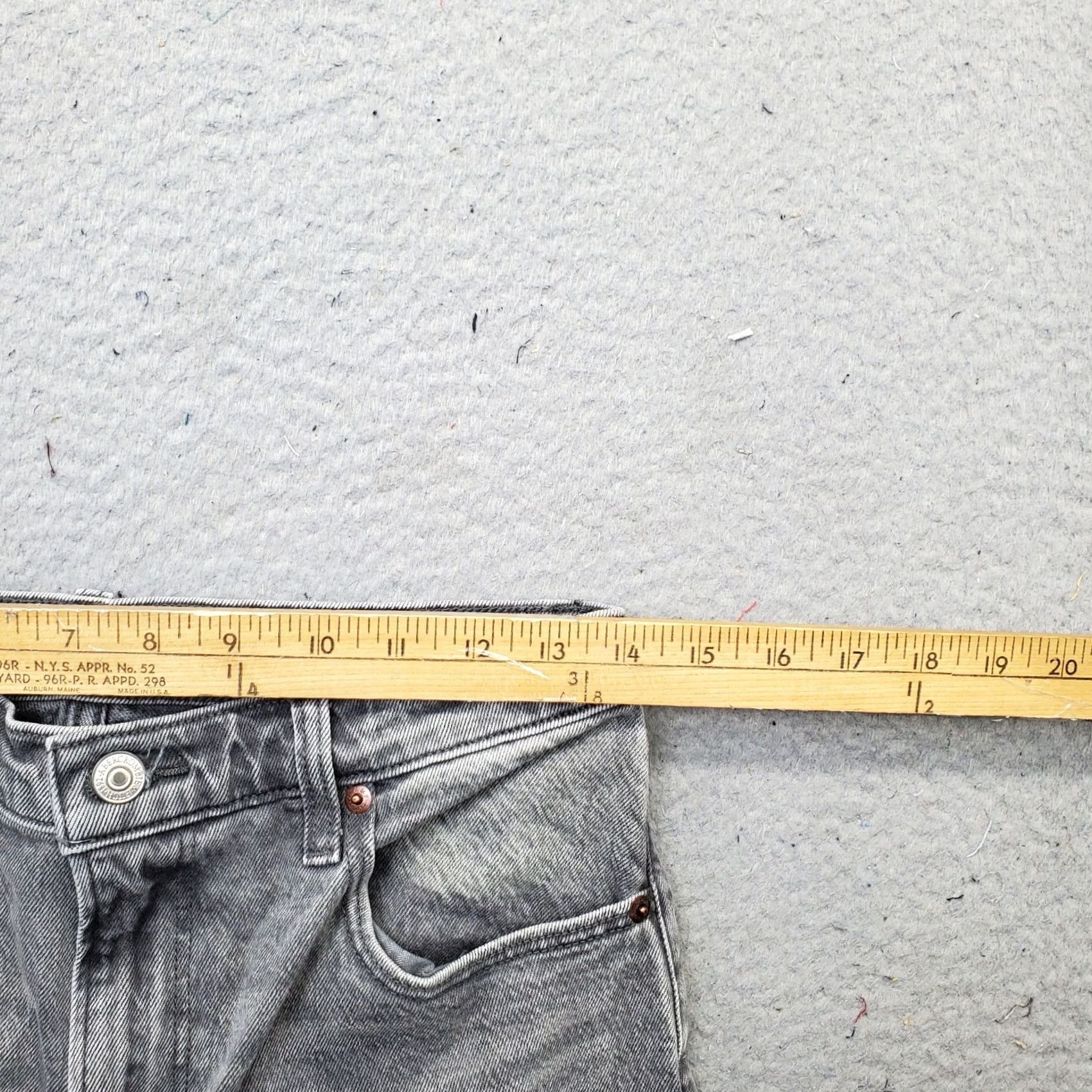 Abercrombie & Fitch Abercrombie & Fitch The 90s Straight Jeans Womens Size 6 Gray Denim Ultra High Rise Jeans Size 28" / US 6 / IT 42 - 6 Thumbnail
