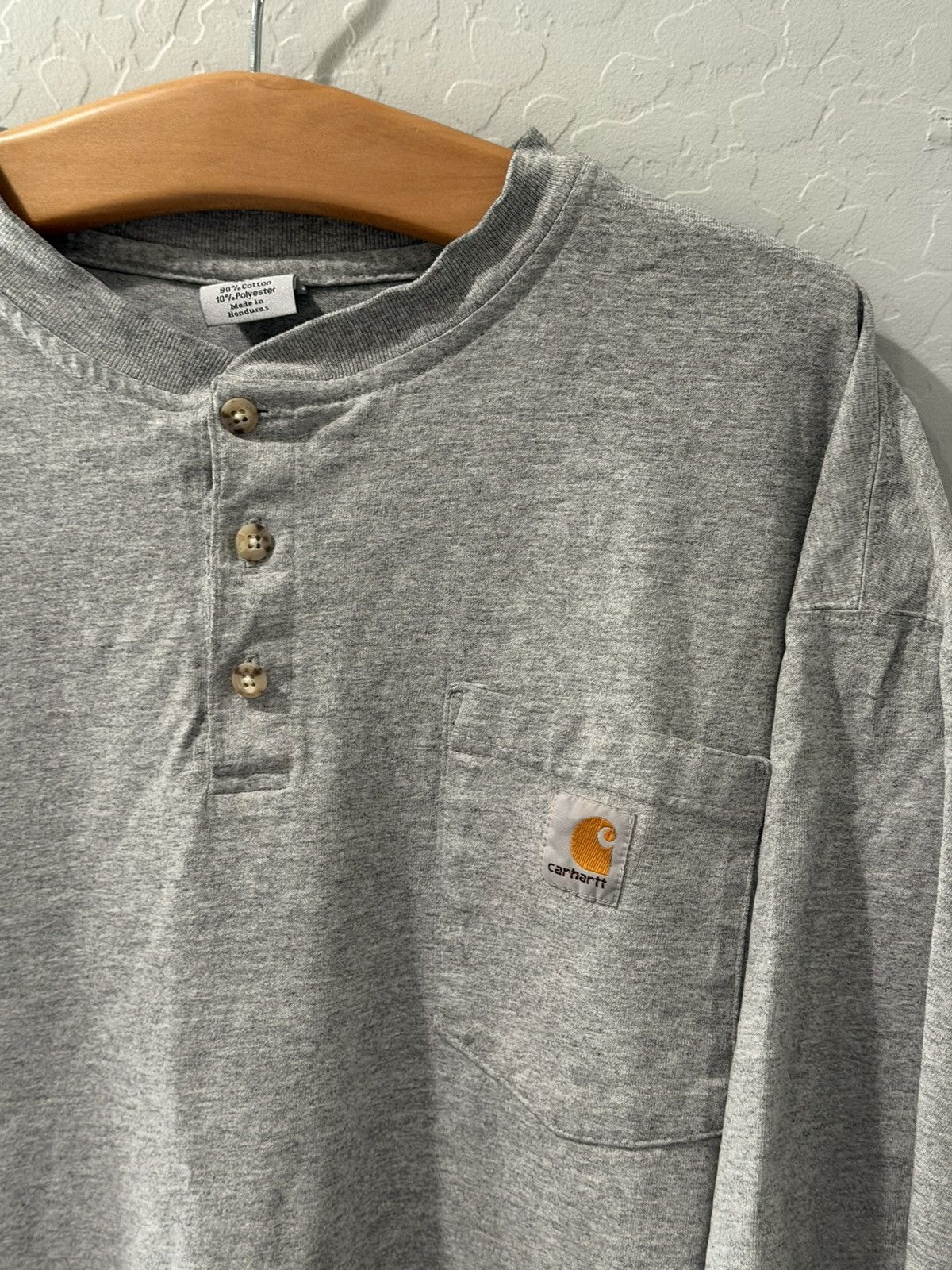 Carhartt Vintage Carhartt Henley Pocket Button Shirt XL Bin 1 Size US XL / EU 56 / 4 - 2 Thumbnail