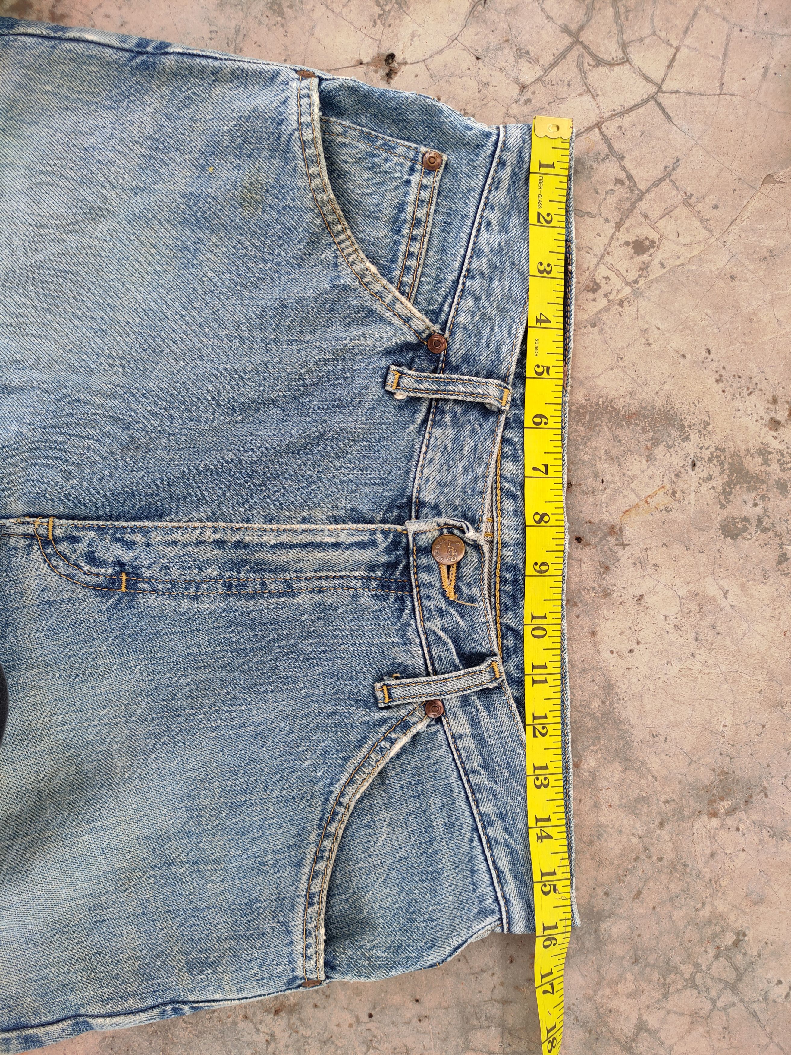 Lee FLARE VINTAGE LEE RIDERS FADED DISTRESSED DENIM JEANS PANTS Size US 32 / EU 48 - 9 Thumbnail
