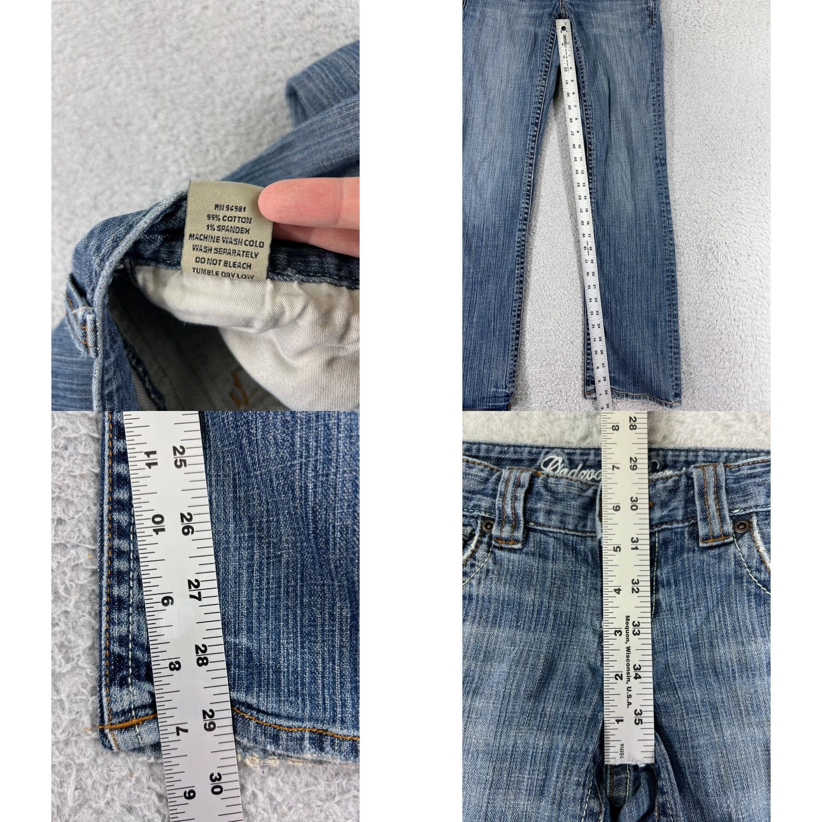 Vintage VINTAGE Gadzooks Jeans Womens 27 Blue Denim Boot Cut Flap Pocket Cotton 26x29 Size 27" / US 4 / IT 40 - 8 Thumbnail