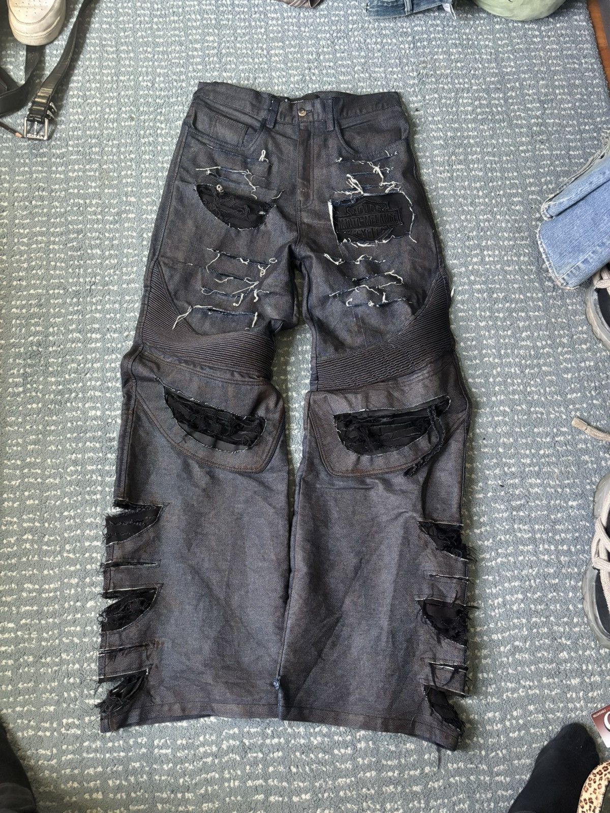 Other MISERE MODERN wide leg moto style flaired baggy jeans Size US 34 / EU 50 - 1 Thumbnail