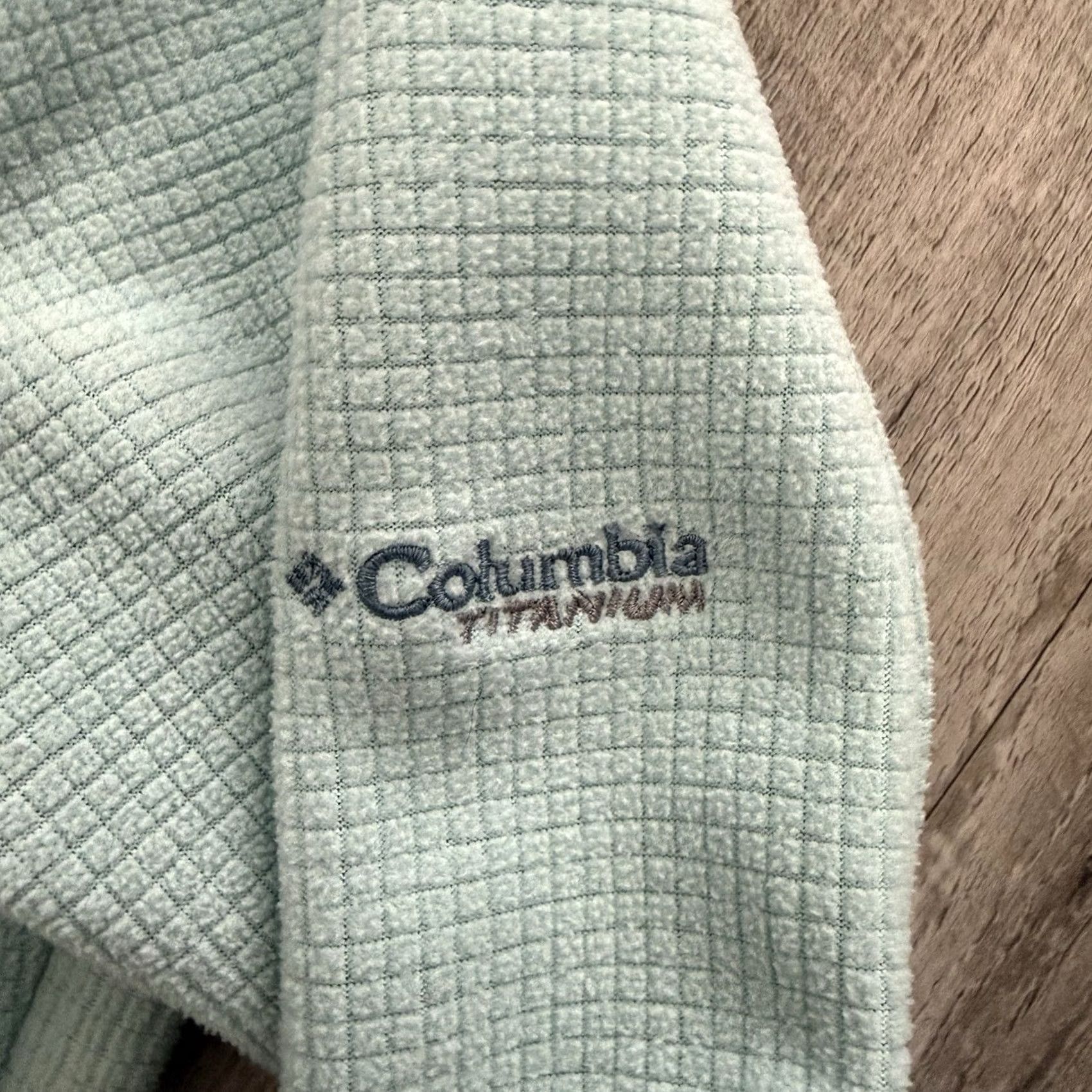 Vintage Columbia Titanium 1/2 Half Zip Fleece Pullover Womens Small Green Athletic Casual Sports Activewear Dress Up/Down Size S / US 4 / IT 40 - 4 Thumbnail