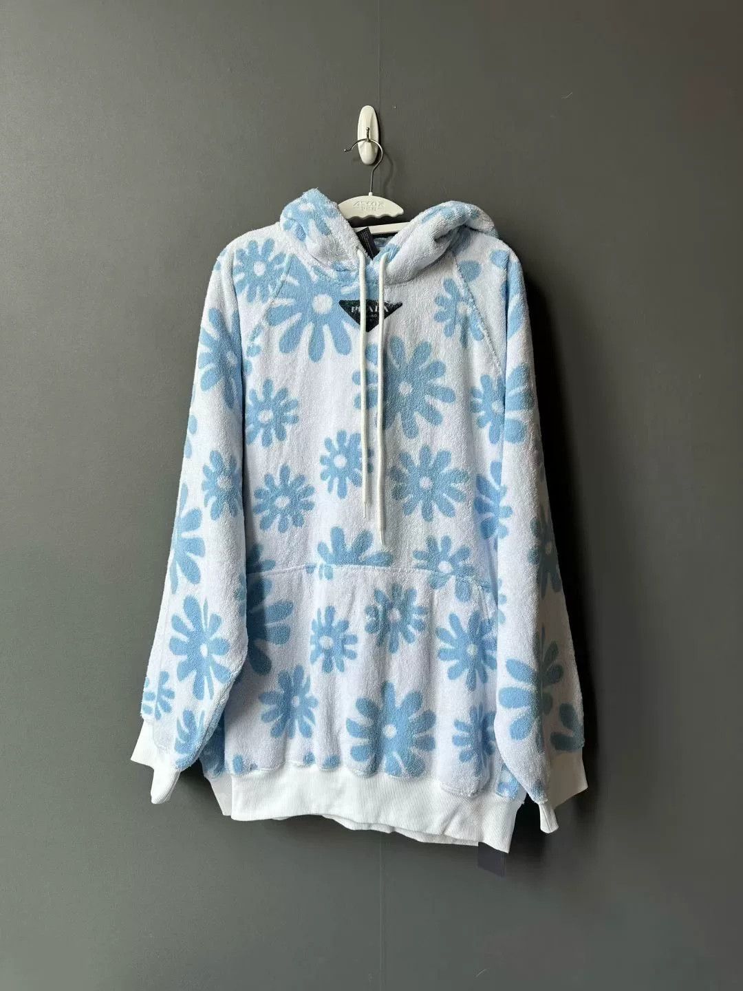 Prada prada blue floral towel hoodie Size S / US 4 / IT 40 - 1 Thumbnail
