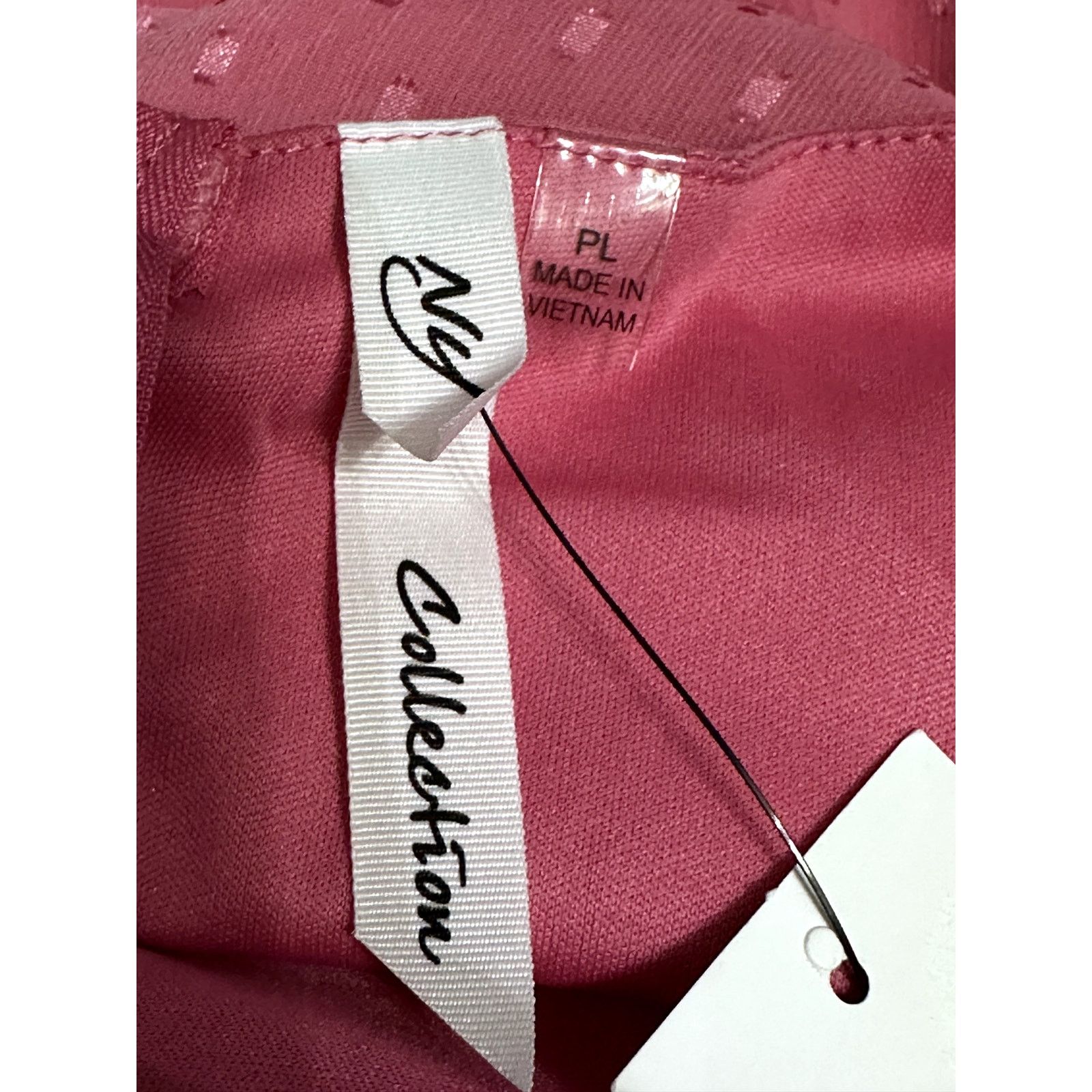 Other NY Collection Chiffon Midi Dress Ruffle Sleeves Pink LP NWT Size L / US 10 / IT 46 - 8 Thumbnail