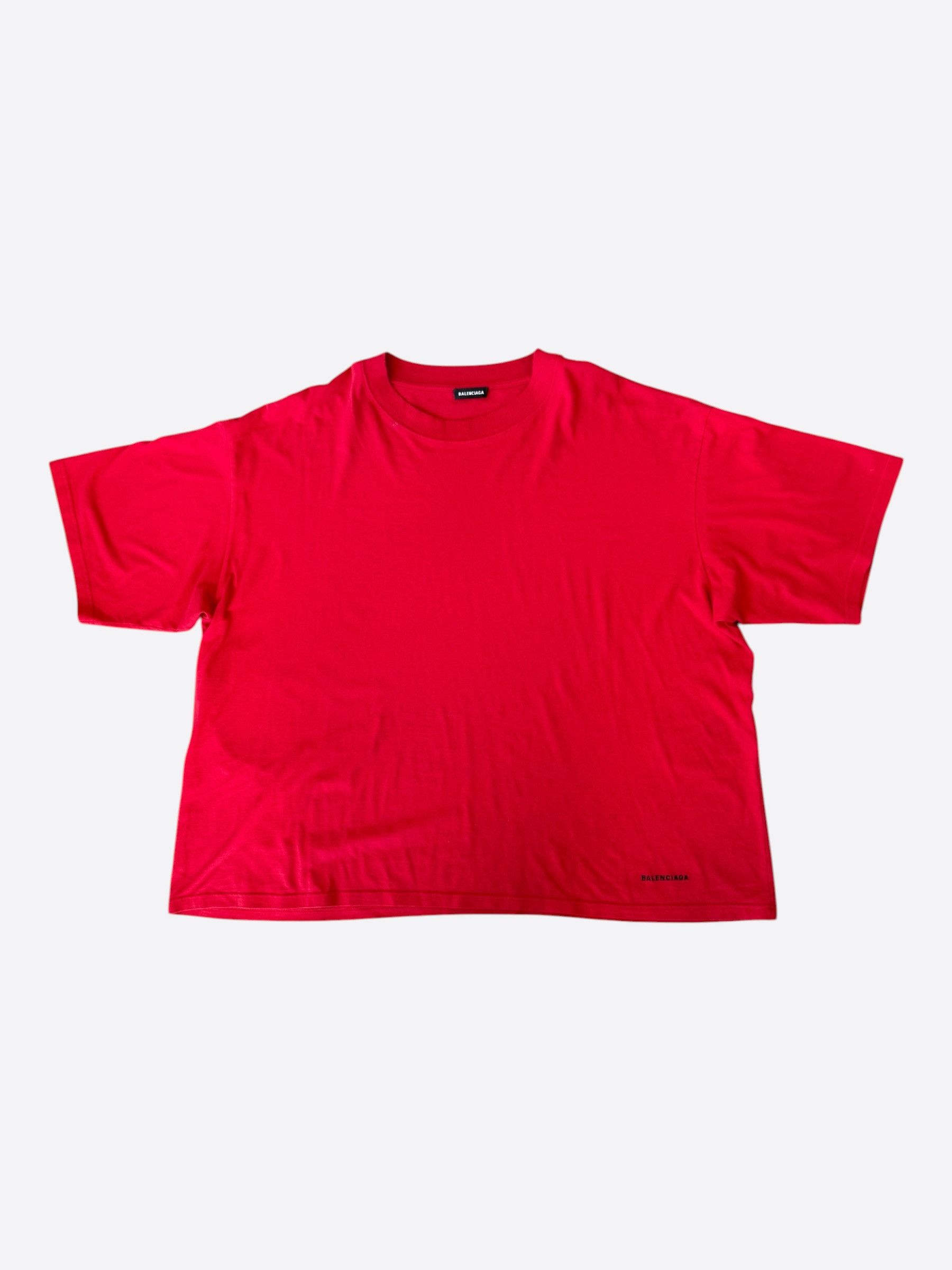 Balenciaga Balenciaga Red & Black Logo T-Shirt Size US XXL / EU 58 / 5 - 1 Thumbnail
