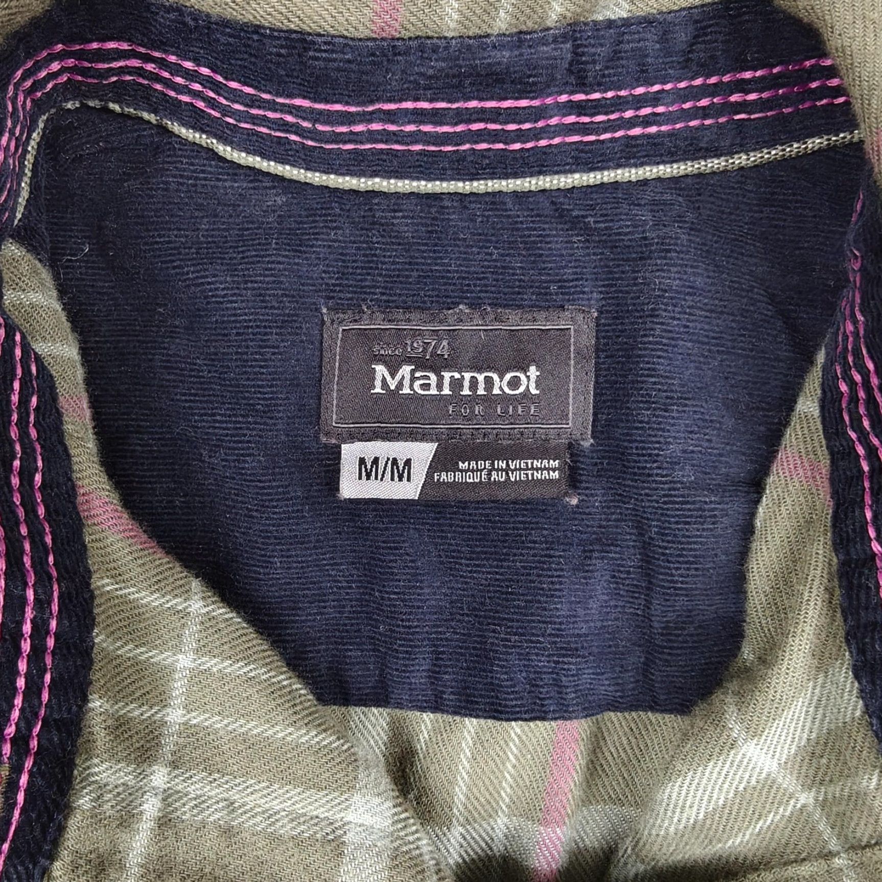 Marmot Marmot Shirt Womens Medium Green Plaid Flannel Button Front Long Sleeve Casual Size M / US 6-8 / IT 42-44 - 2 Thumbnail