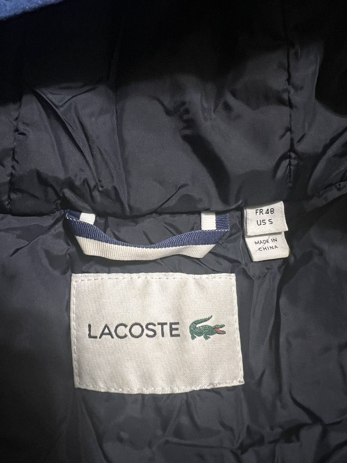 Lacoste Lacoste Hooded Quilted Puffer Jacket – Blue – Size Small Size US S / EU 44-46 / 1 - 4 Thumbnail