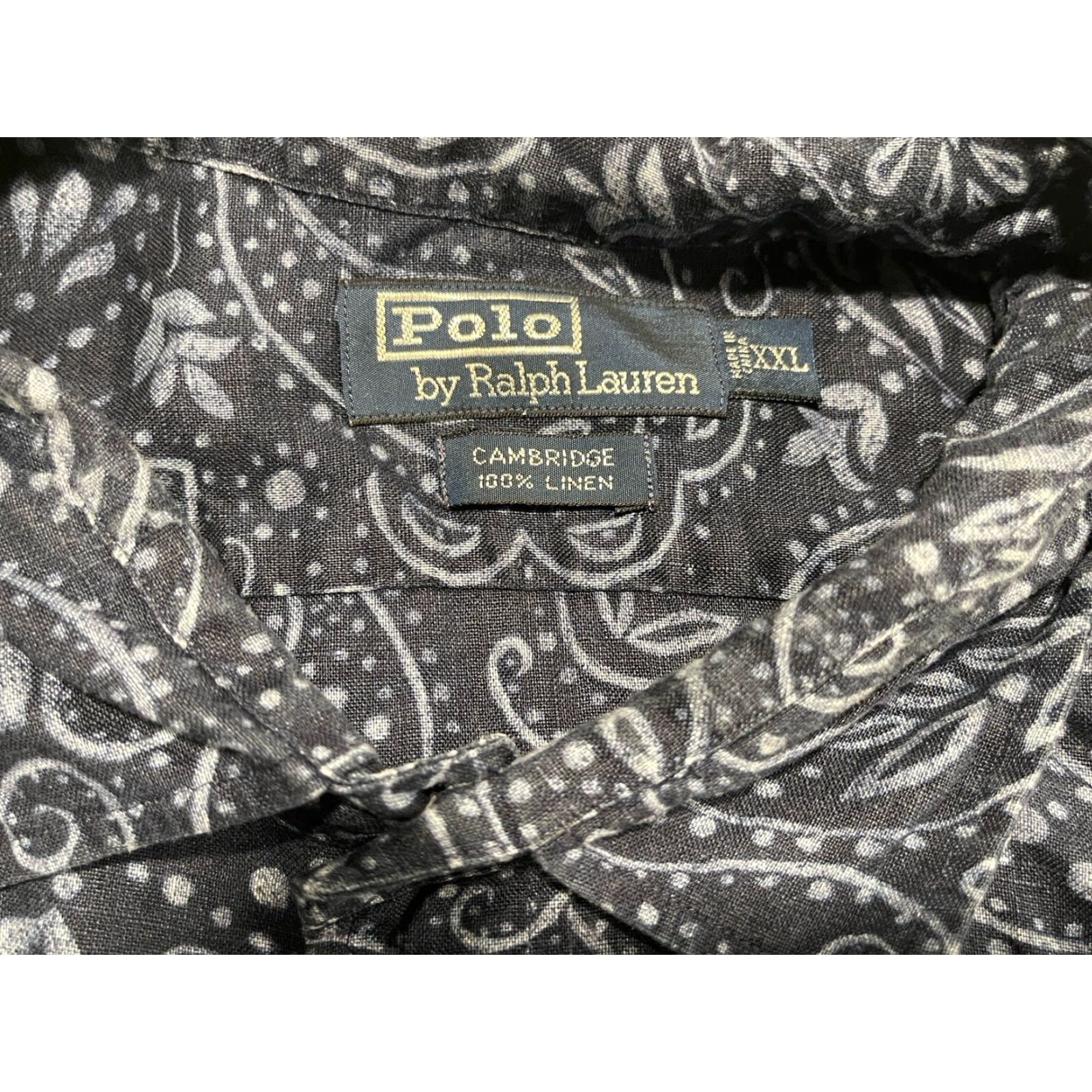 Polo Ralph Lauren Polo Ralph Lauren Button-Up Shirt Mens XXL Blue Floral Linen Short Sleeve Size US XXL / EU 58 / 5 - 4 Thumbnail