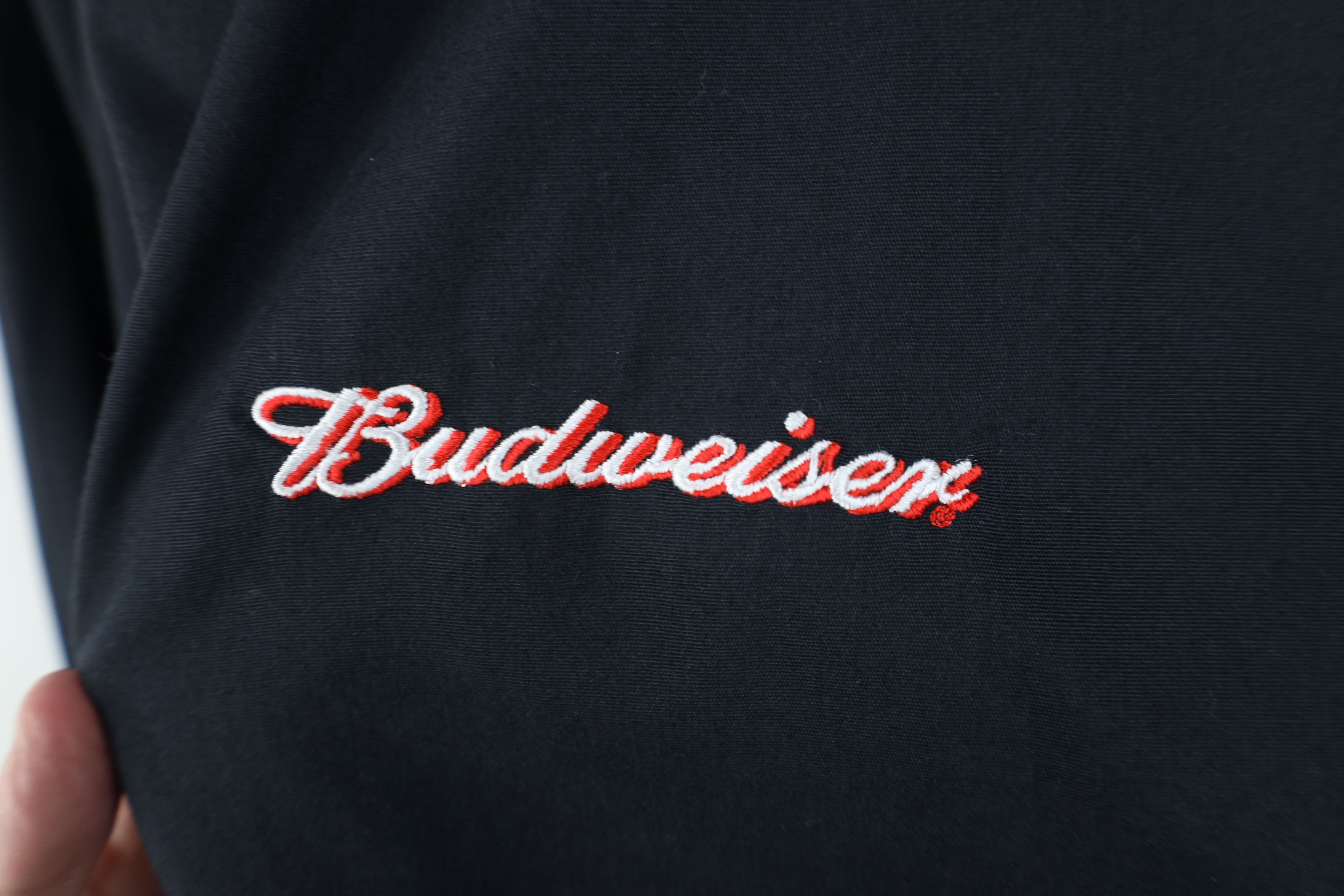 Vintage Vintage 90s Budweiser Beer Windbreaker Jacket Black USA Size US XL / EU 56 / 4 - 4 Thumbnail