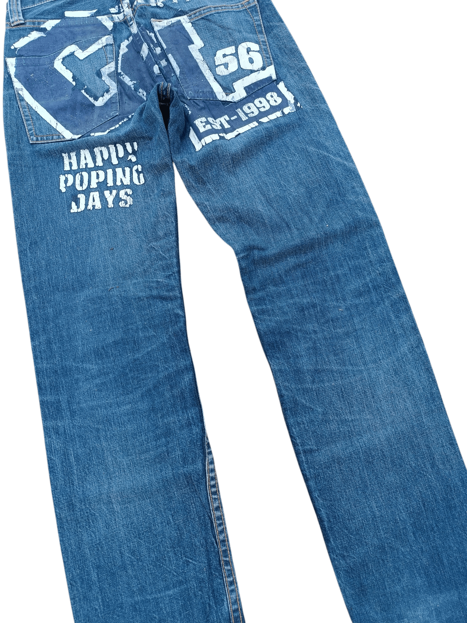 Vintage RARE 🔥 Japanese Brand Co&Lu Big Logo Print Denim Jeans Size US 31 - 12 Thumbnail