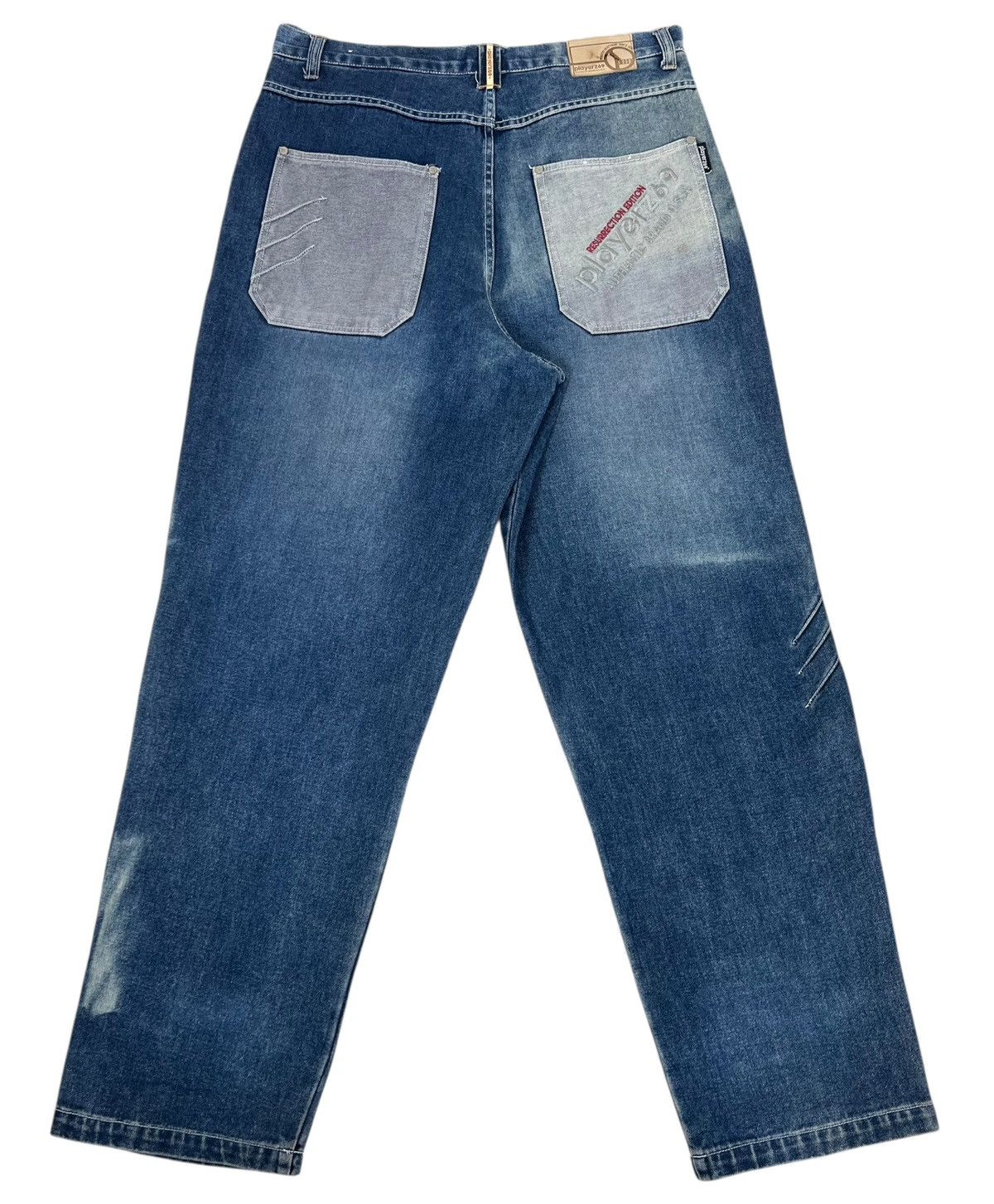 JNCO 2000s Hip Hop Playerz69 Distressed Baggy Jeans Size US 38 / EU 54 - 2 Thumbnail