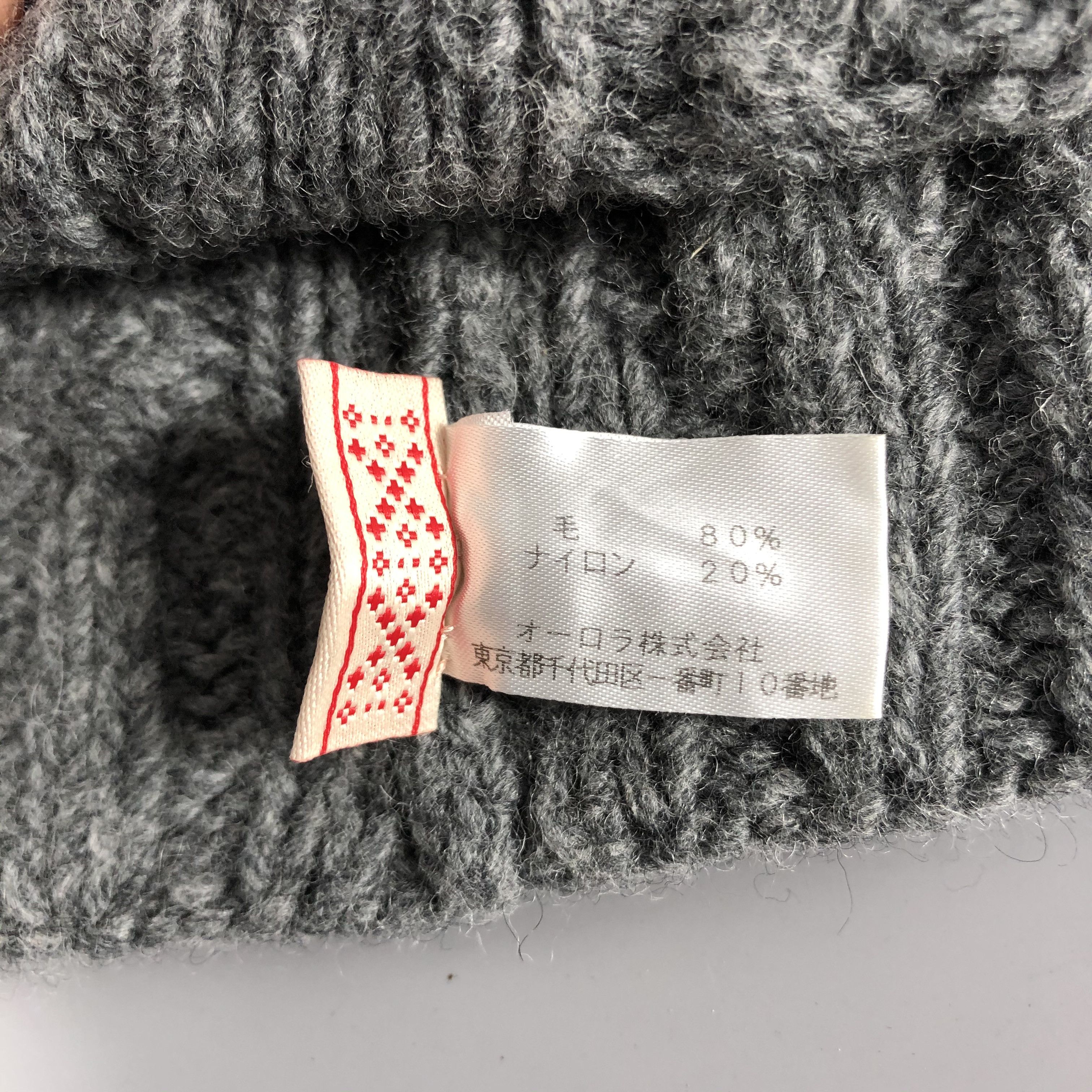 Aran Isles Knitwear × Vintage Aran Isle Gray Knit Beanie Snow Hat Snow Cap -D1261 Size ONE SIZE - 5 Thumbnail