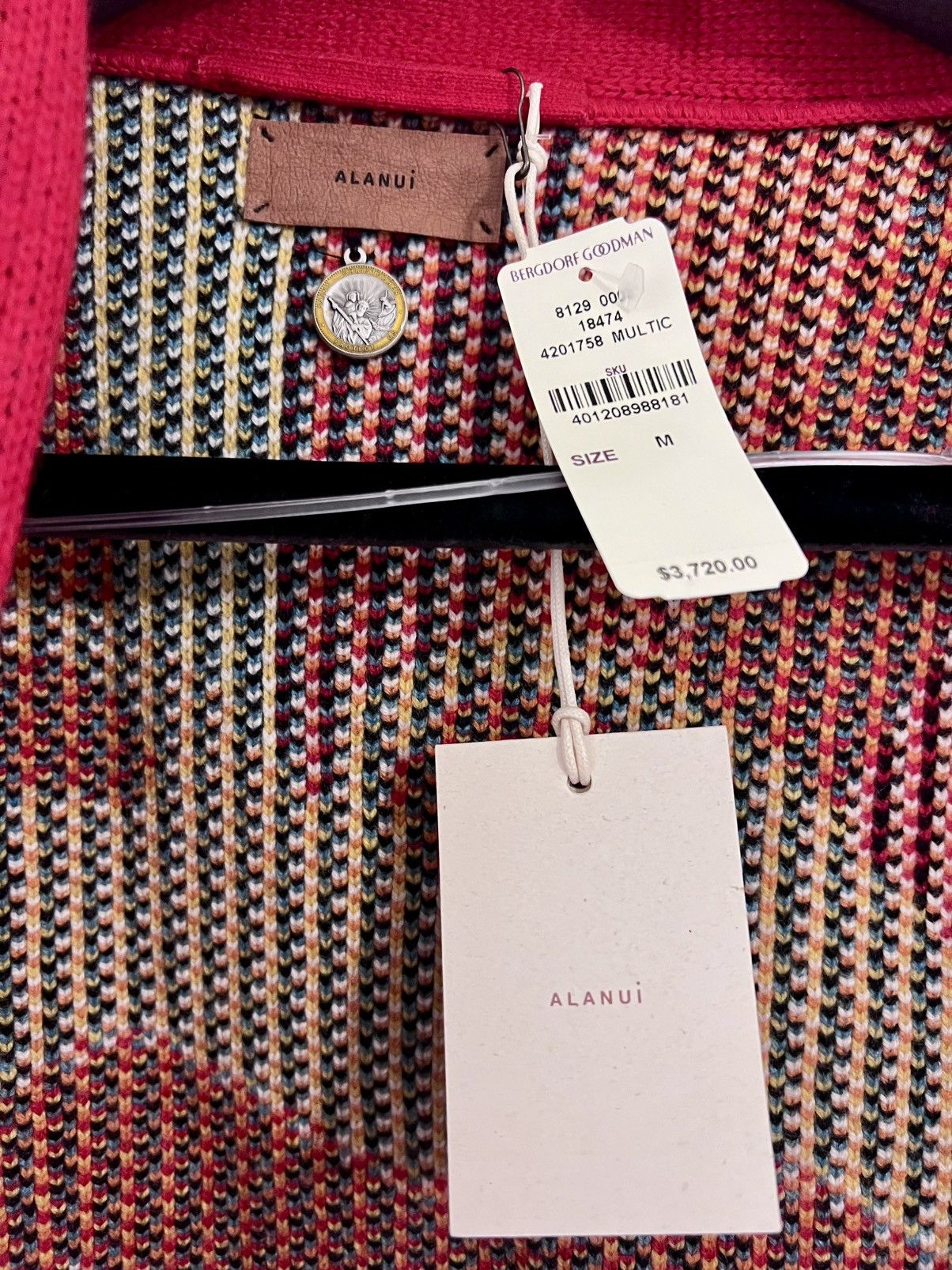 Alanui RARE $3,720 Cashmere Rolling Stones Cardigan Size ONE SIZE - 15 Thumbnail