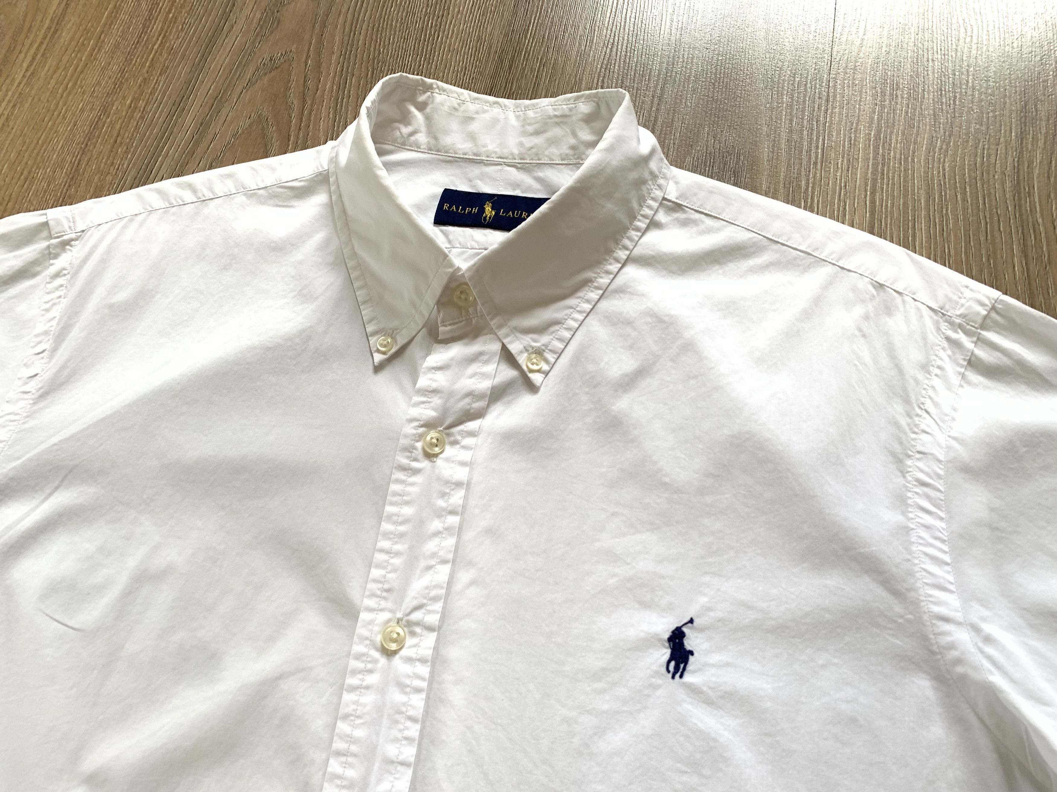 Polo Ralph Lauren × Ralph Lauren × Vintage Polo Ralph Lauren Vintage Cotton Short Sleeve Shirt Size US XL / EU 56 / 4 - 4 Thumbnail