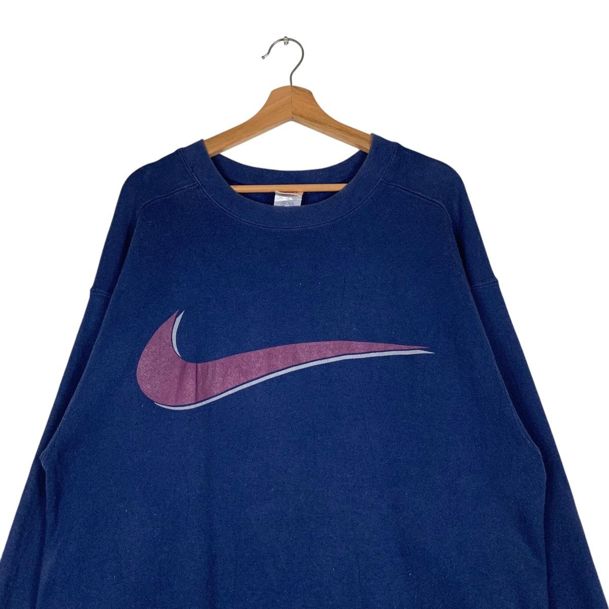 Nike NIKE Big Swoosh Logo Sweatshirt Made in Usa #1386-C63 Size US M / EU 48-50 / 2 - 2 Thumbnail