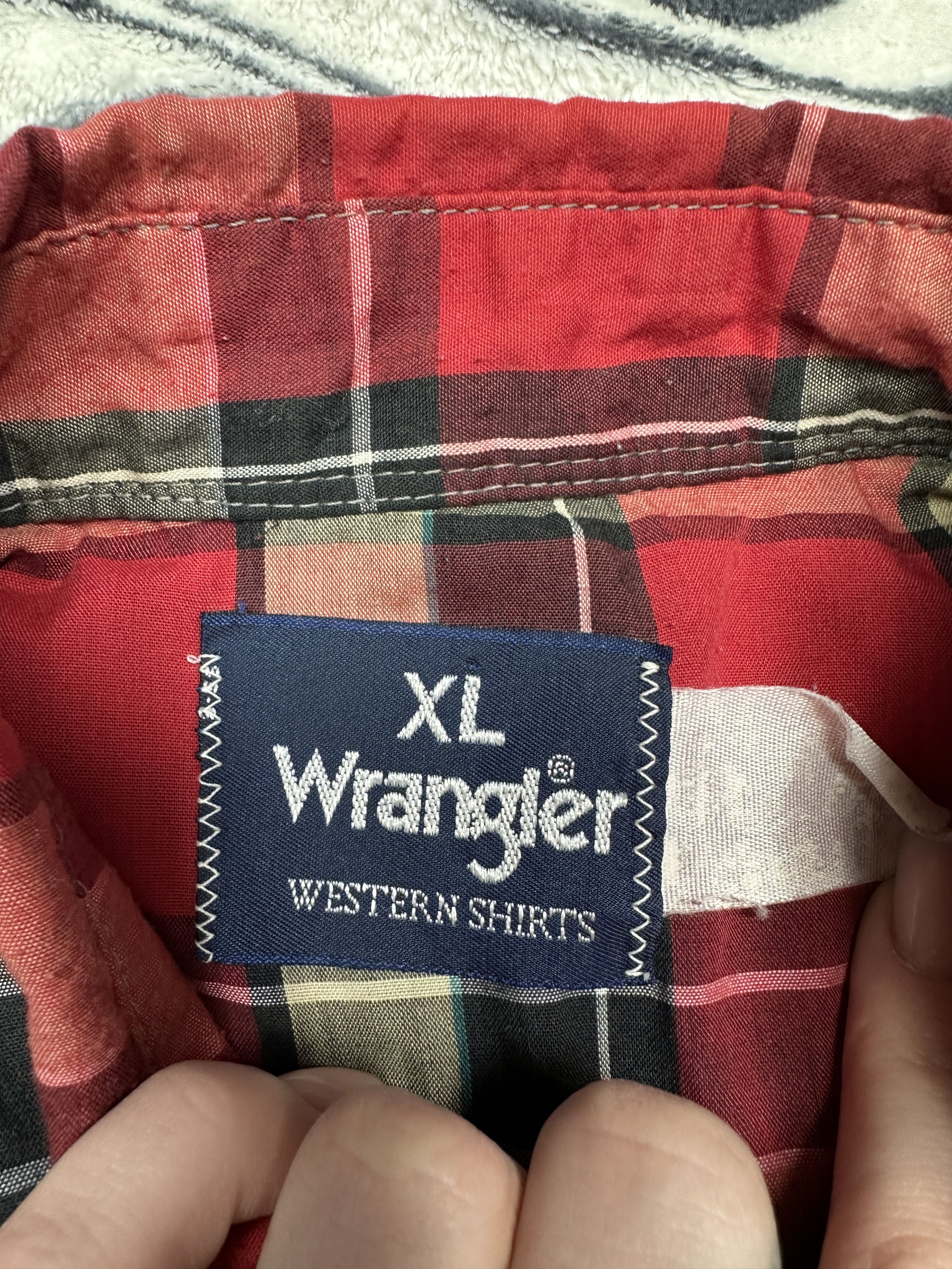 Wrangler Wrangler Vintage Mens Plaid Western Shirt Size US XL / EU 56 / 4 - 3 Thumbnail