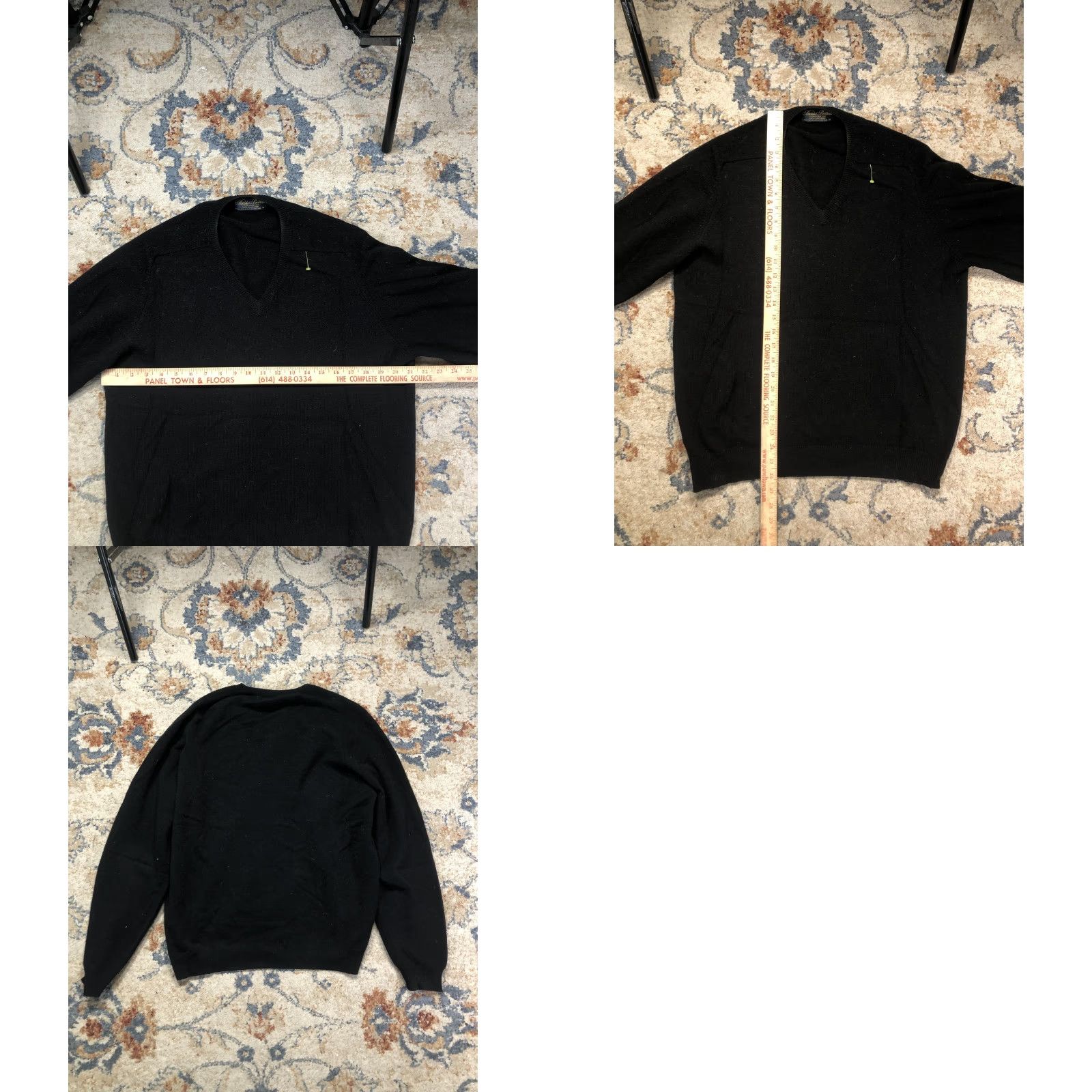 Brooks Brothers Brooks Brothers Sweater Mens M Black 100% Lambswool Knit V Neck Pullover Size US M / EU 48-50 / 2 - 8 Thumbnail