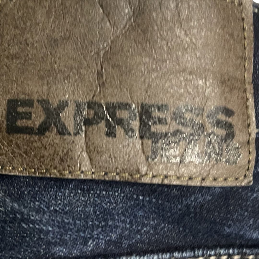 Express Blake Loose Fit Straight Leg Dark Wash Denim Jeans SZ 34X30 Size US 34 / EU 50 - 4 Thumbnail