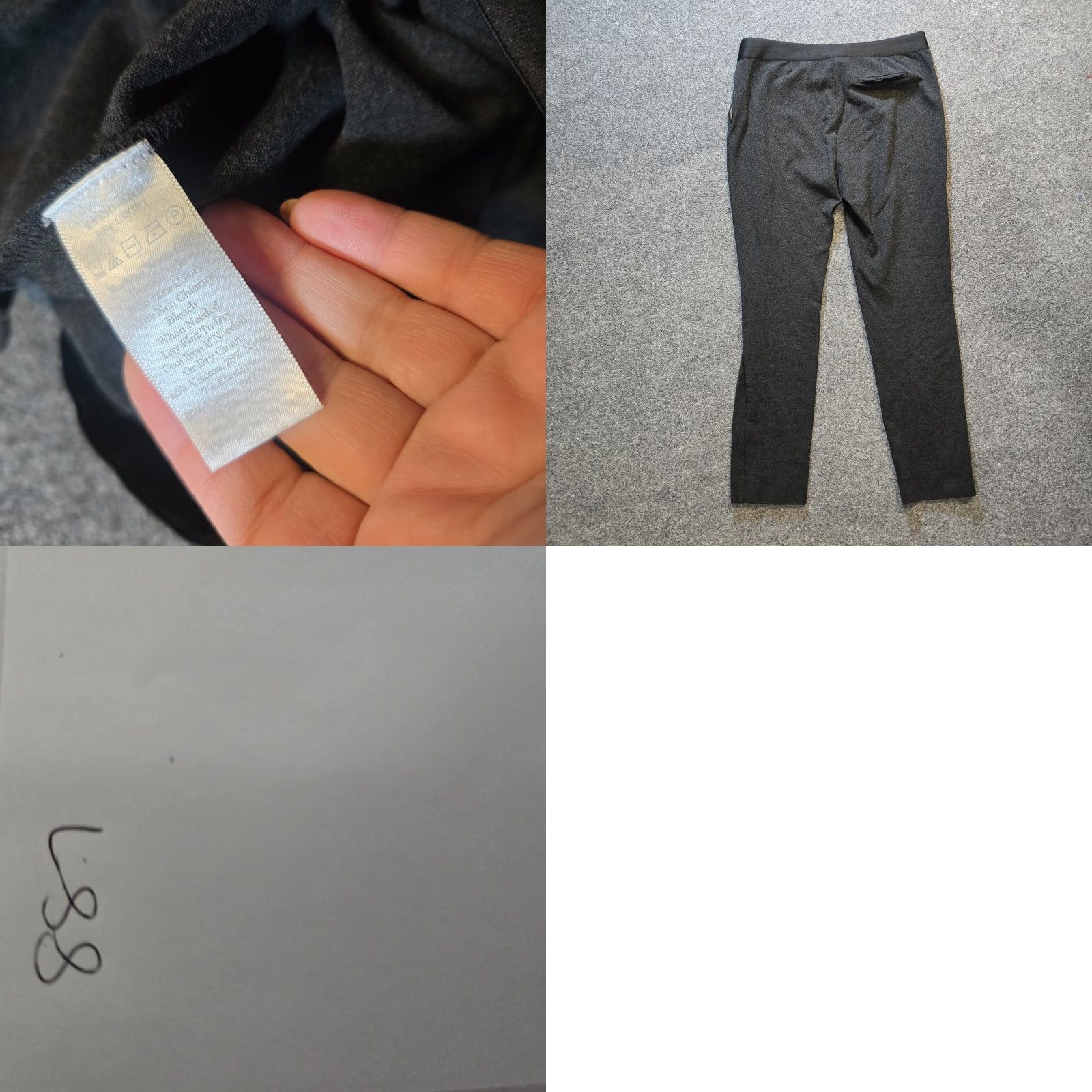 Everlane Everlane Pants Womens Size 12 Gray Fitted Stretch Skinny Side Zip Capsule Casual Size 34" / US 12 / IT 48 - 8 Thumbnail