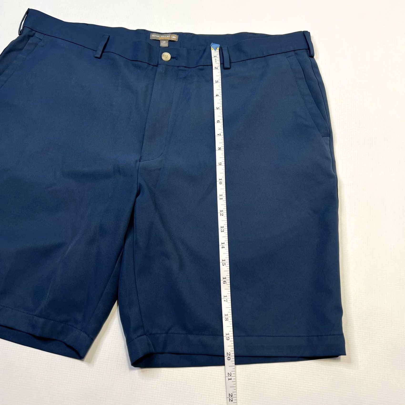 Peter Millar Peter Millar Crown Sport Shorts Mens 40 Blue Chino Golf Lightweight Breathable Moisture-Wicking Quick Dry Flat Front Regular Inseam 9in Pockets Size US 40 / EU 56 - 7 Thumbnail