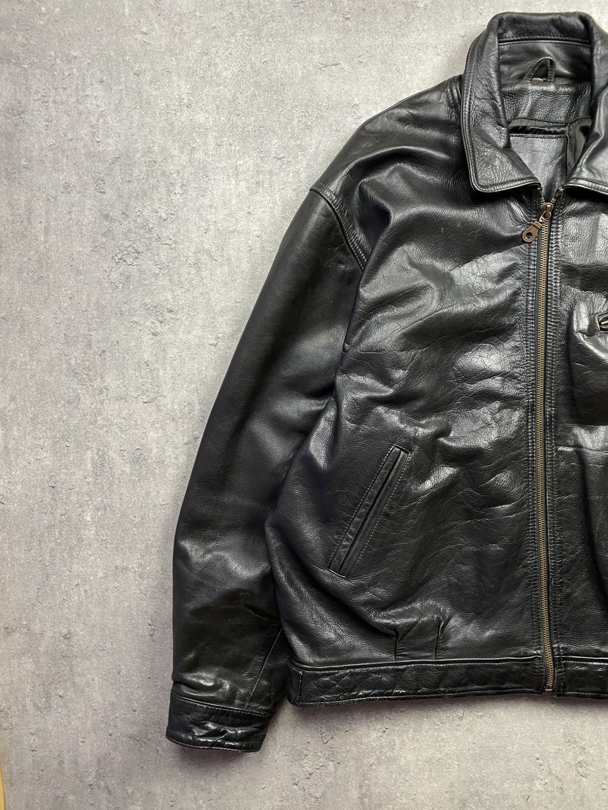 Japanese Brand Leather jacket AM-1 military streetwear vintage USA army y2k Size US XXL / EU 58 / 5 - 2 Thumbnail