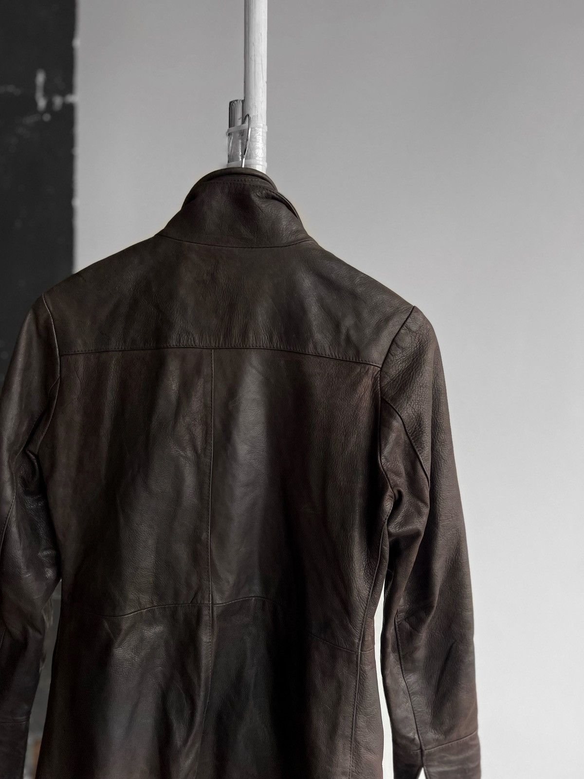 Vera Pelle × Vintage Vera Pelle Womens Vintage 90s Leather Jacket Zipper Button Size S / US 4 / IT 40 - 4 Thumbnail