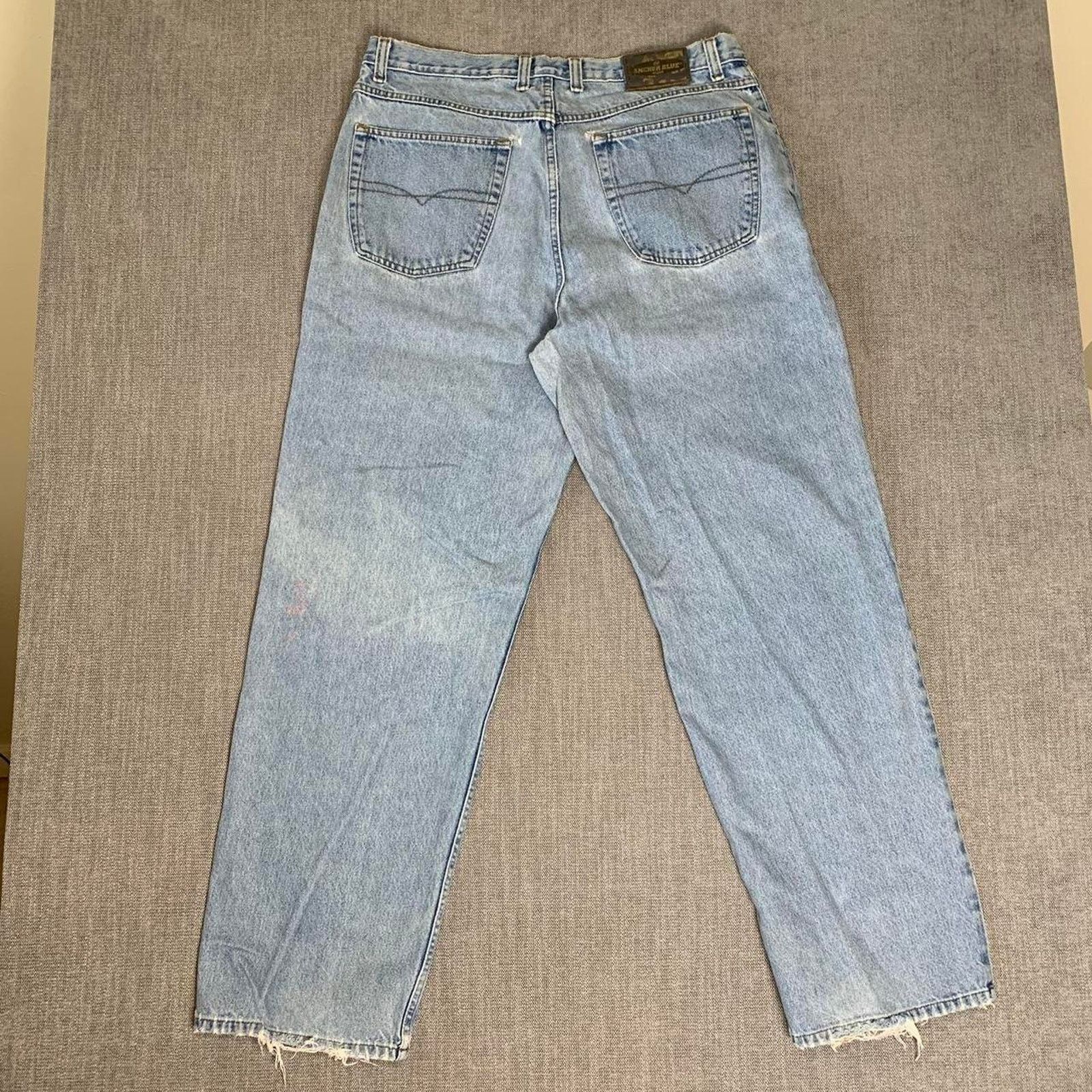 Anchor Blue Y2K Anchor blue Baggy Faded Denim Jeans Size US 39 - 4 Thumbnail