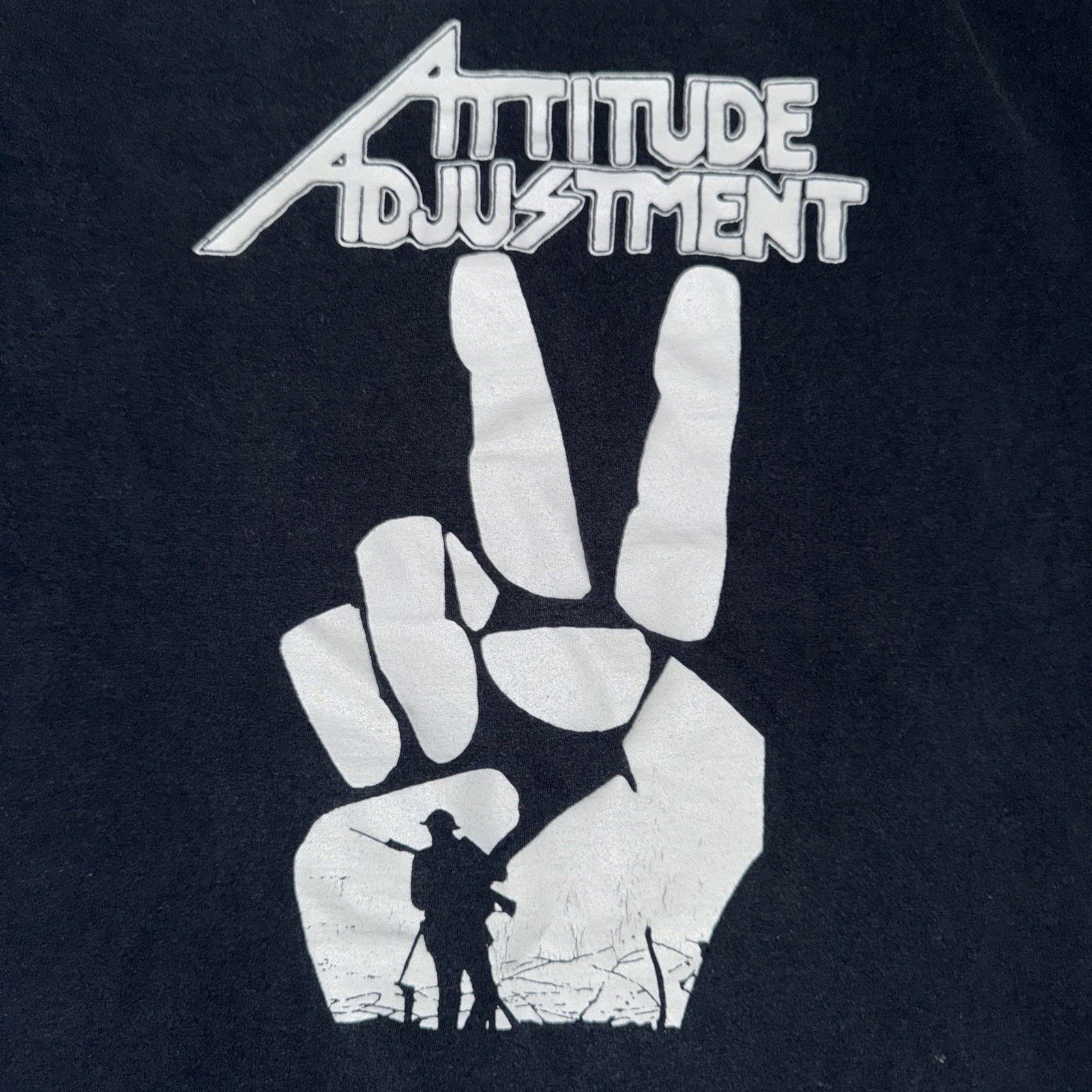 Band Tees × Vintage Vintage Attitude Adjustment Band T-Shirt Black 19x25 M Rare Size US M / EU 48-50 / 2 - 2 Thumbnail