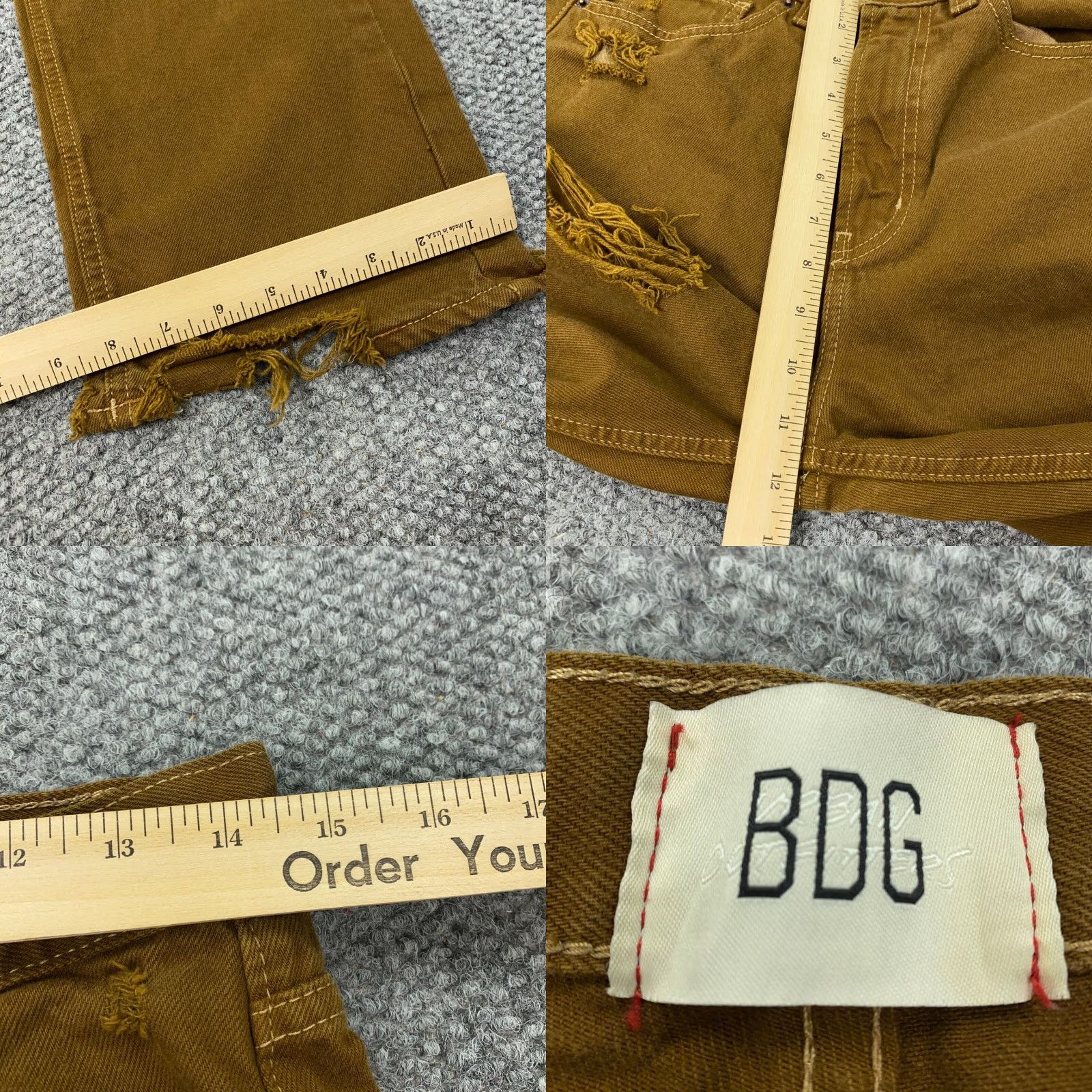 Urban Outfitters Urban Outfitters Womens Jeans 28 Regular Brown Distressed Straight Denim 5-Pocket Inseam 29 Size 29" - 8 Thumbnail