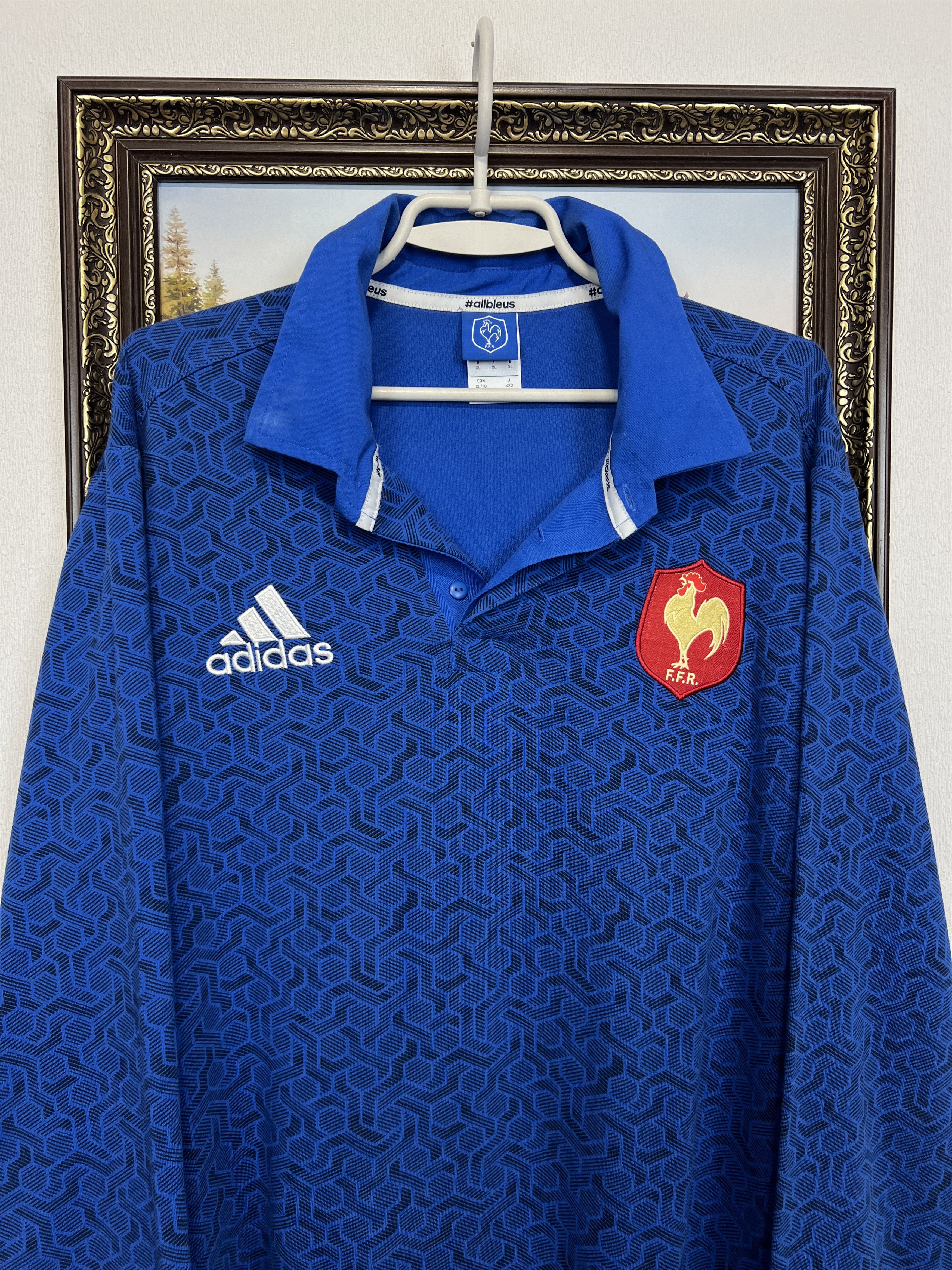 Adidas Adidas France Rugby Union Jersey Long Sleeve Shirt Trikot Size US XL / EU 56 / 4 - 2 Thumbnail