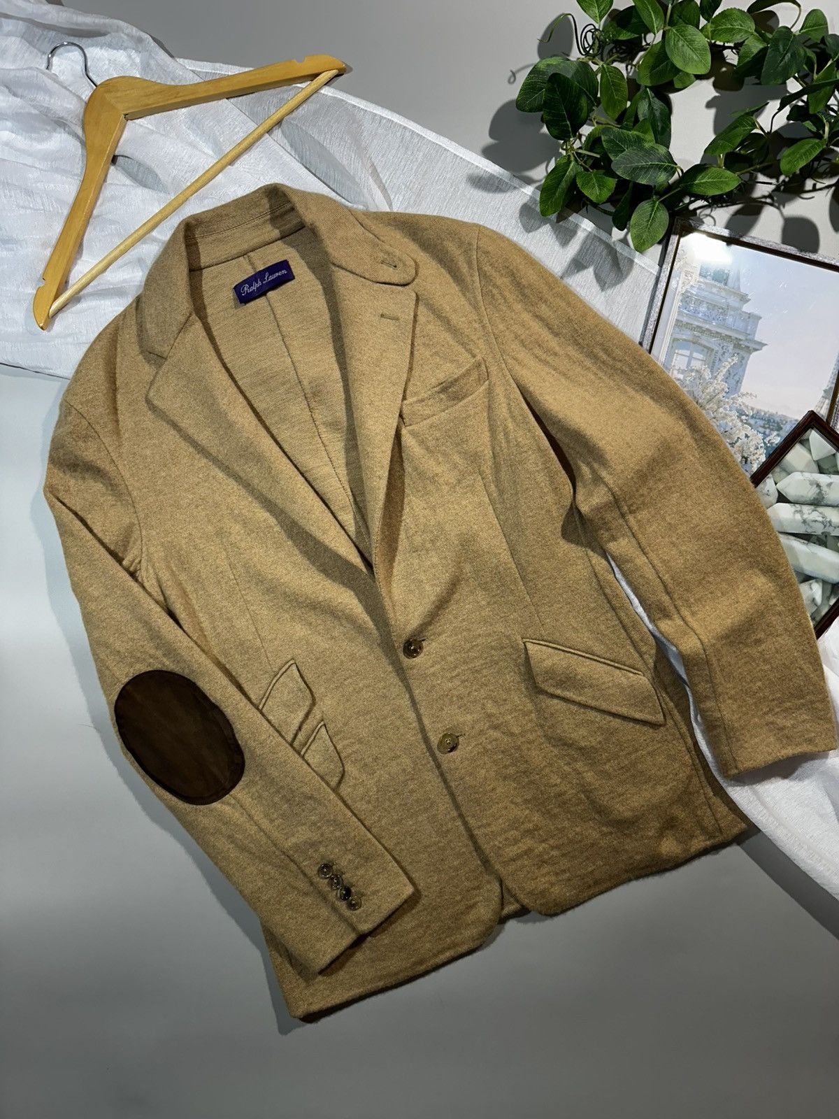 Ralph Lauren Purple Label RLPL 60% Cashmere Wool Suede Elbow Patch Hand-Tailored Size 42R - 1 Thumbnail
