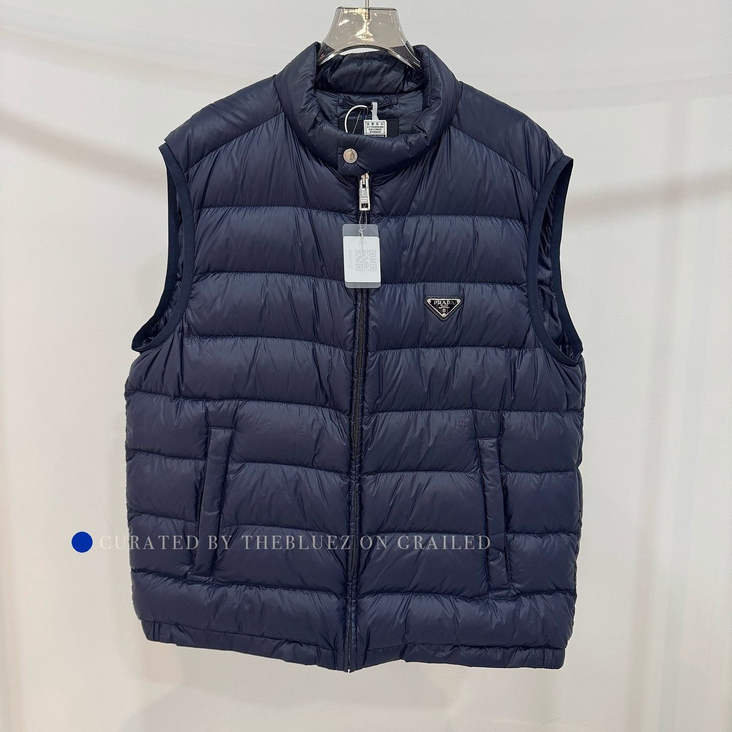 Prada Blue Puffer Vest with Zip Closure - XL Size US XL / EU 56 / 4 - 1 Thumbnail