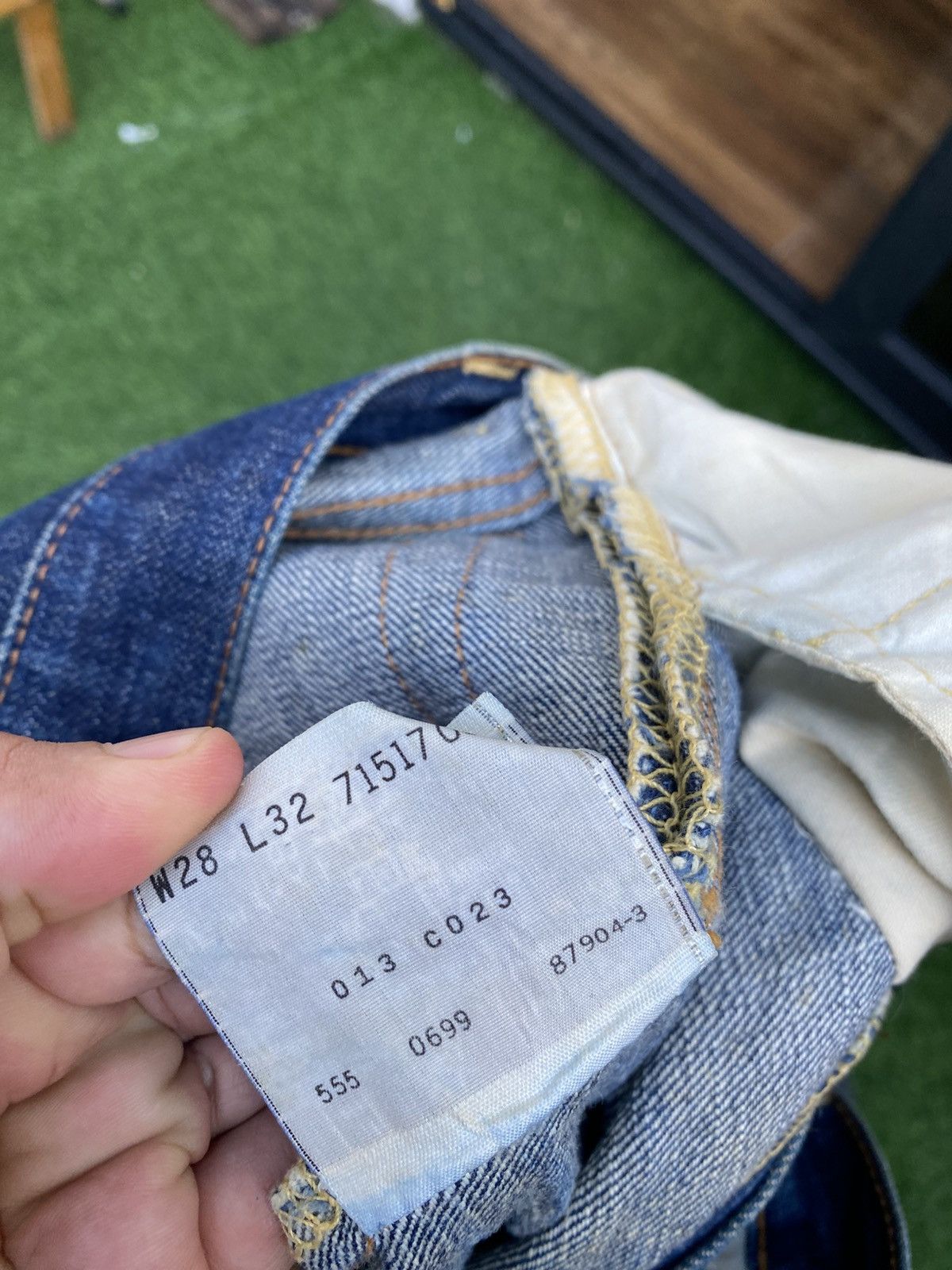 Levi's Vintage Clothing W29x33.5 Vintage levi's 517 distreseed flare big E USA Size 29" - 9 Thumbnail