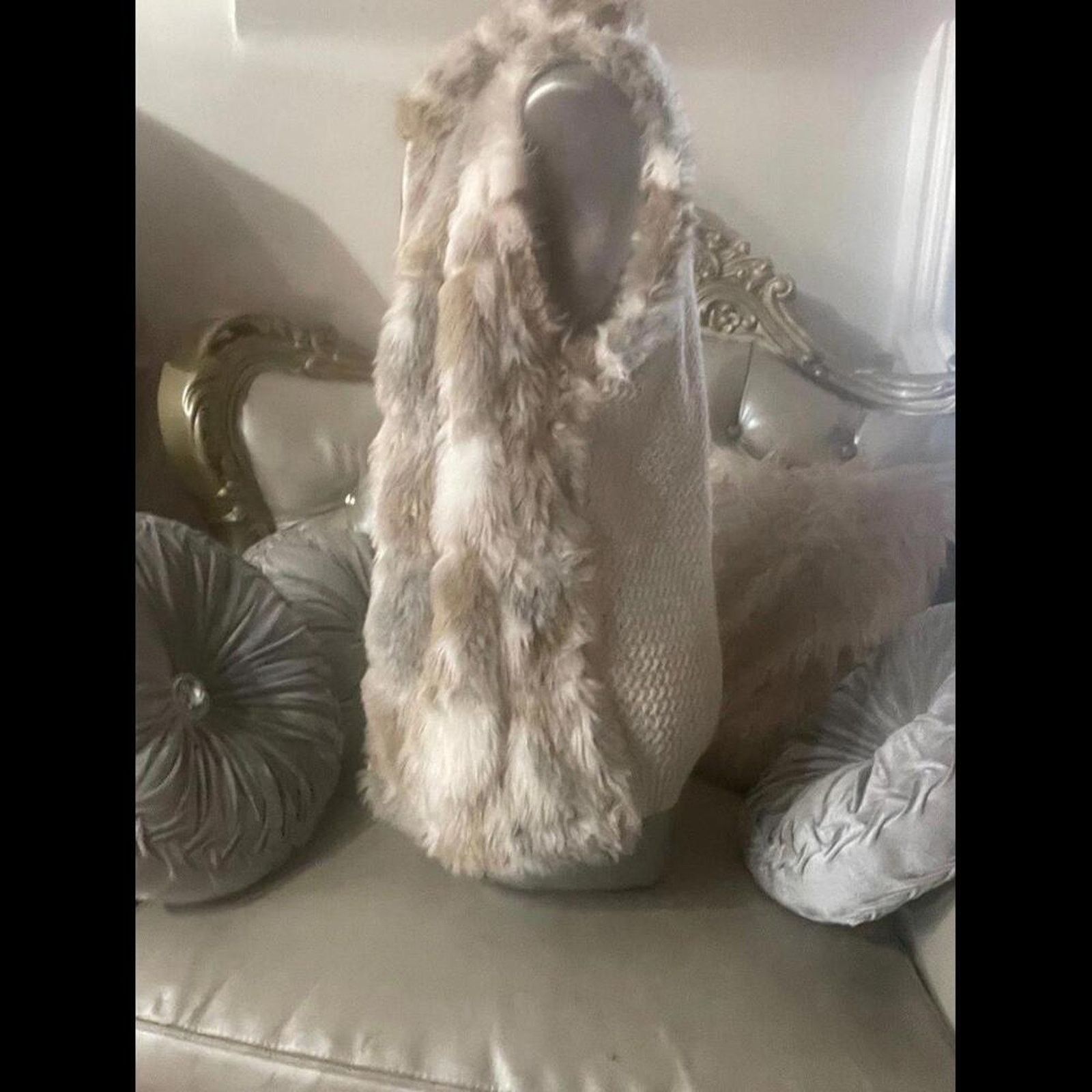 Other vest Faux Fur reversible vest knit back Size M / US 6-8 / IT 42-44 - 3 Thumbnail