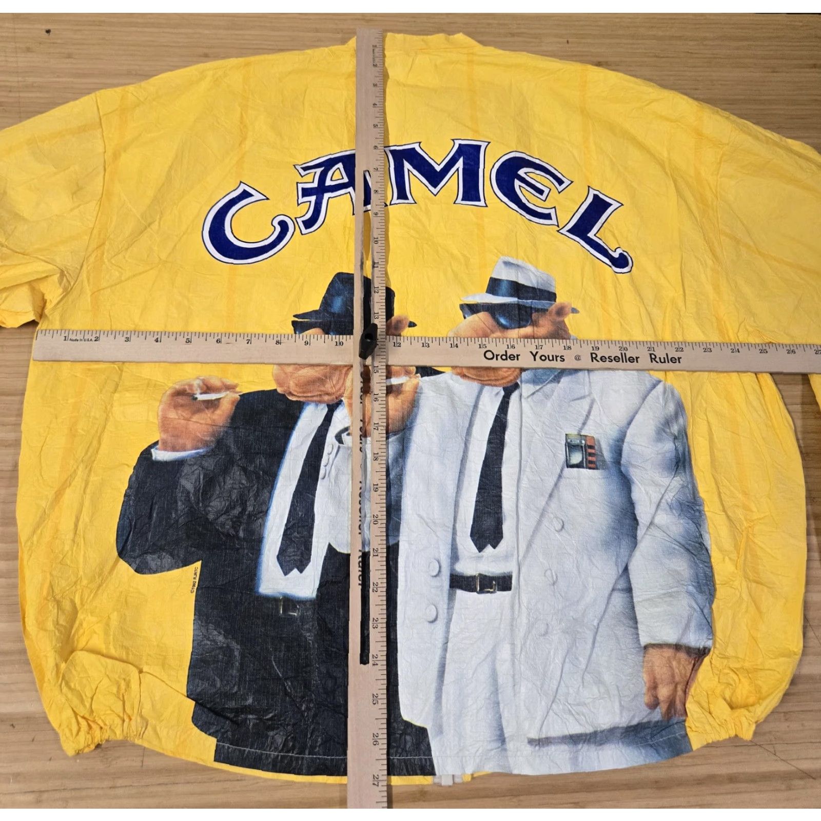 Camel VINTAGE Camel Jacket Mens XL Yellow Tyvek Blues Brothers Promo Windbreaker 90s Size US XL / EU 56 / 4 - 7 Thumbnail