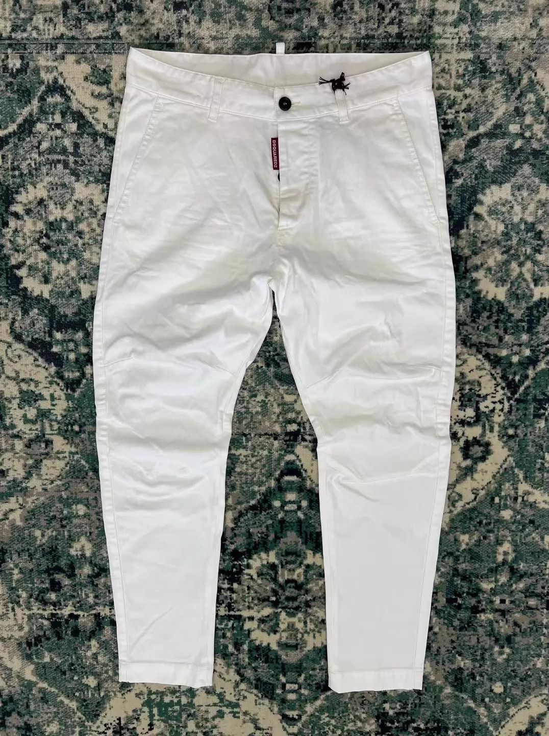 Dsquared2 Dsquared2 SS23 White Slim 9-Cropped Casual Pants Size US 30 / EU 46 - 1 Thumbnail