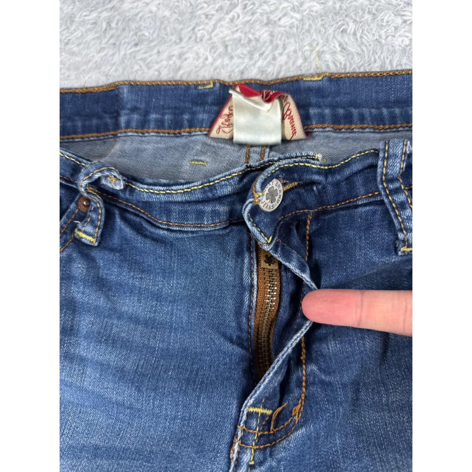 Lucky Brand VINTAGE Lucky Brand Jeans Womens Blue Denim 30x30 Bootcut Low Rise Cotton 10 Regular 5-Pocket Womens Mens? Size 32" / US 10 / IT 46 - 5 Thumbnail